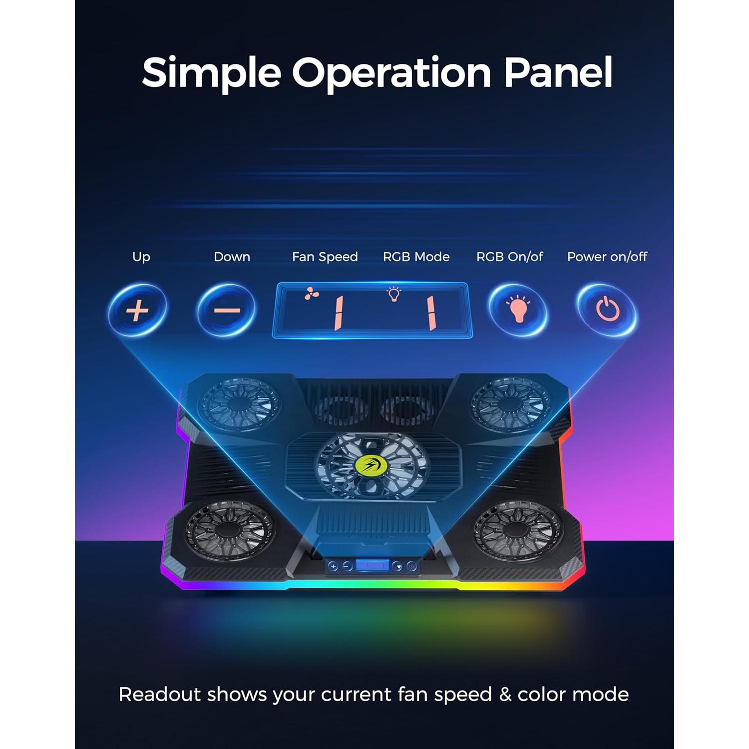 Base de Enfriamiento ChillCore A21 para Laptop 15.6-19.3" RGB