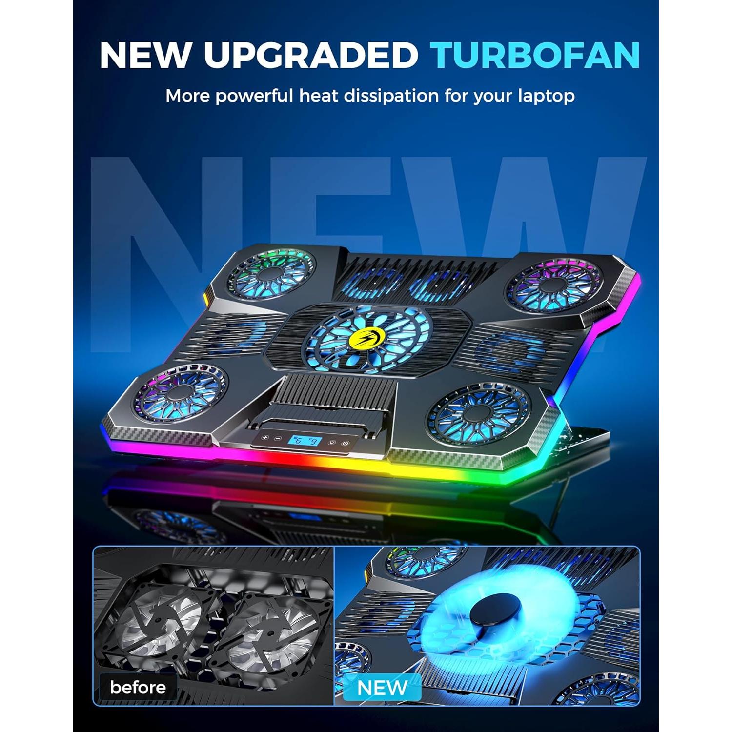 Base de Enfriamiento ChillCore A21 para Laptop 15.6-19.3" RGB