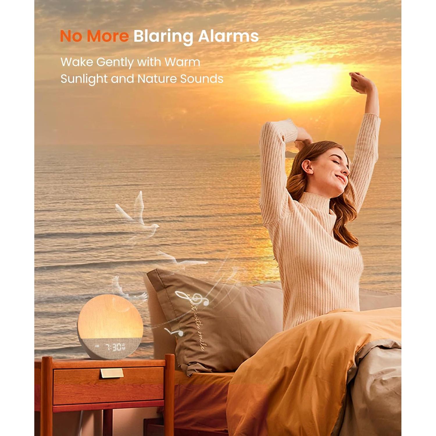 Reloj Despertador de Amanecer Dreamegg Sunrise 1 Blanco Clásico