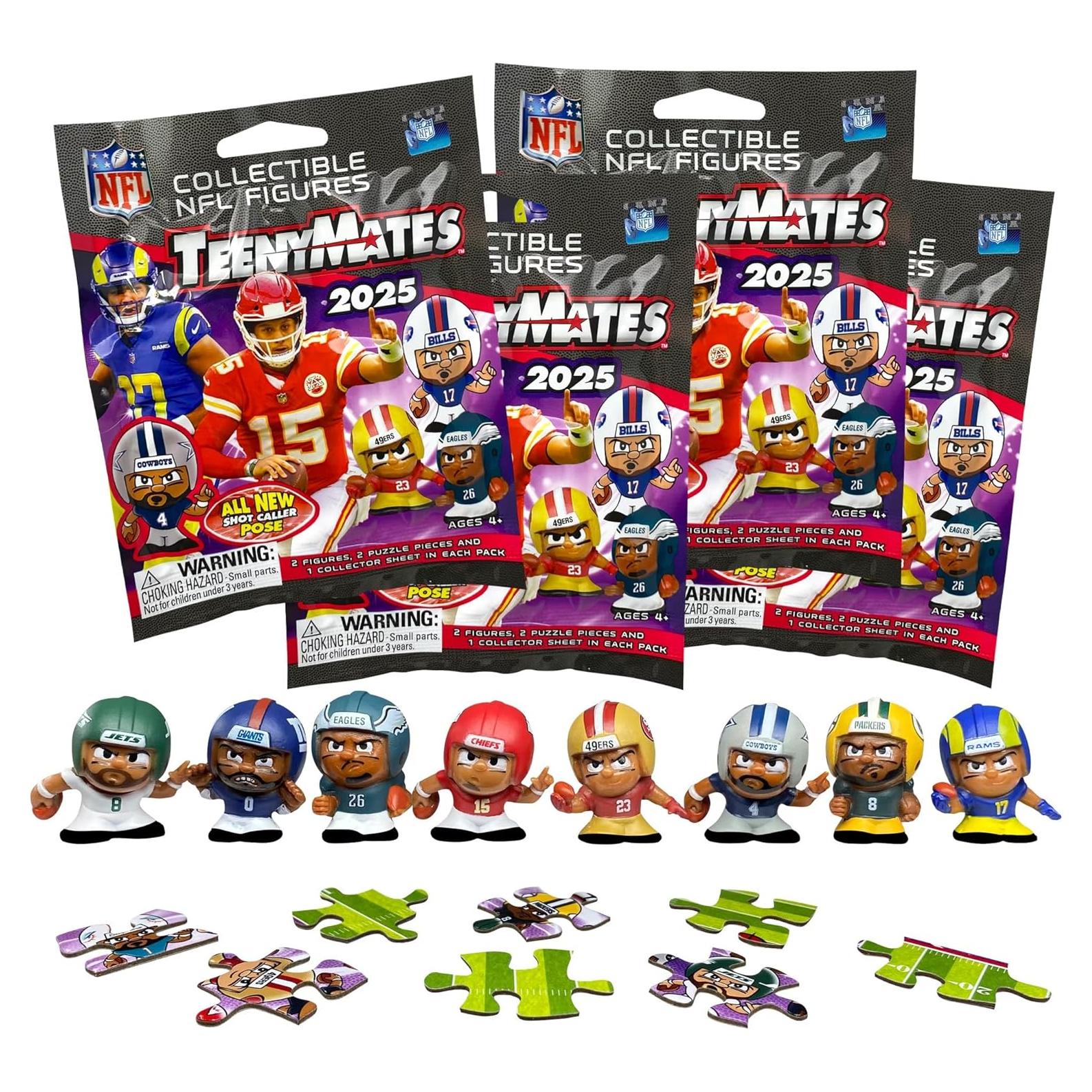 Figuras NFL Teenymates 2024 - 4 Paquetes Sorpresa
