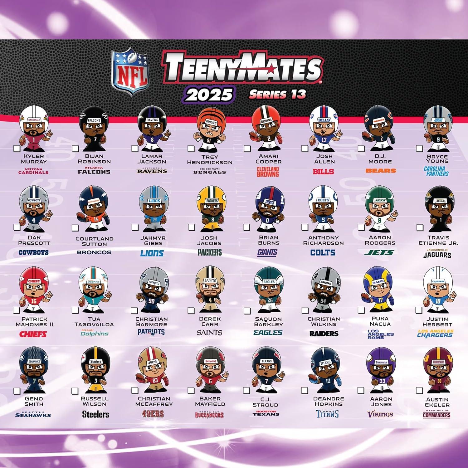 Figuras NFL Teenymates 2024 - 4 Paquetes Sorpresa