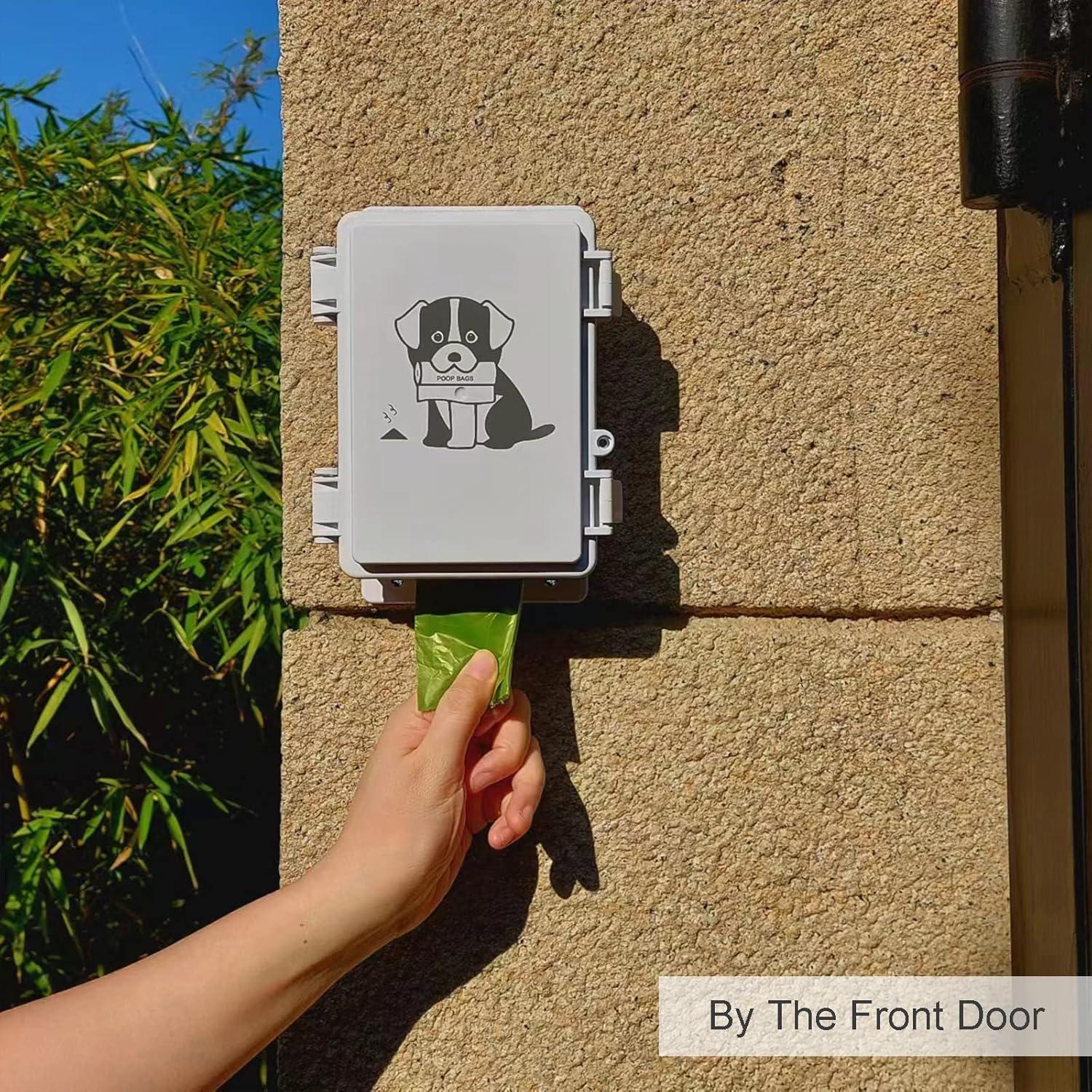 Dispensador de bolsas para excrementos de perro - Blanco - 8 rollos