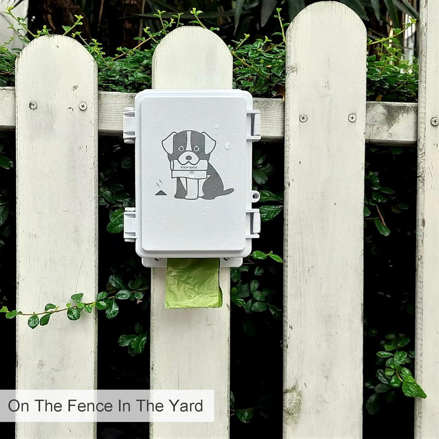 Dispensador de bolsas para excrementos de perro - Blanco - 8 rollos