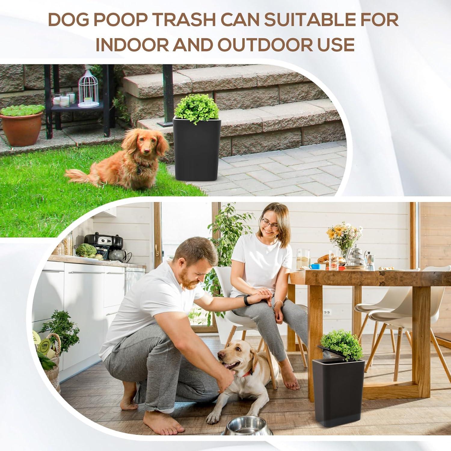 Cubo de Basura para Excremento de Perro Jingmore 15L Negro