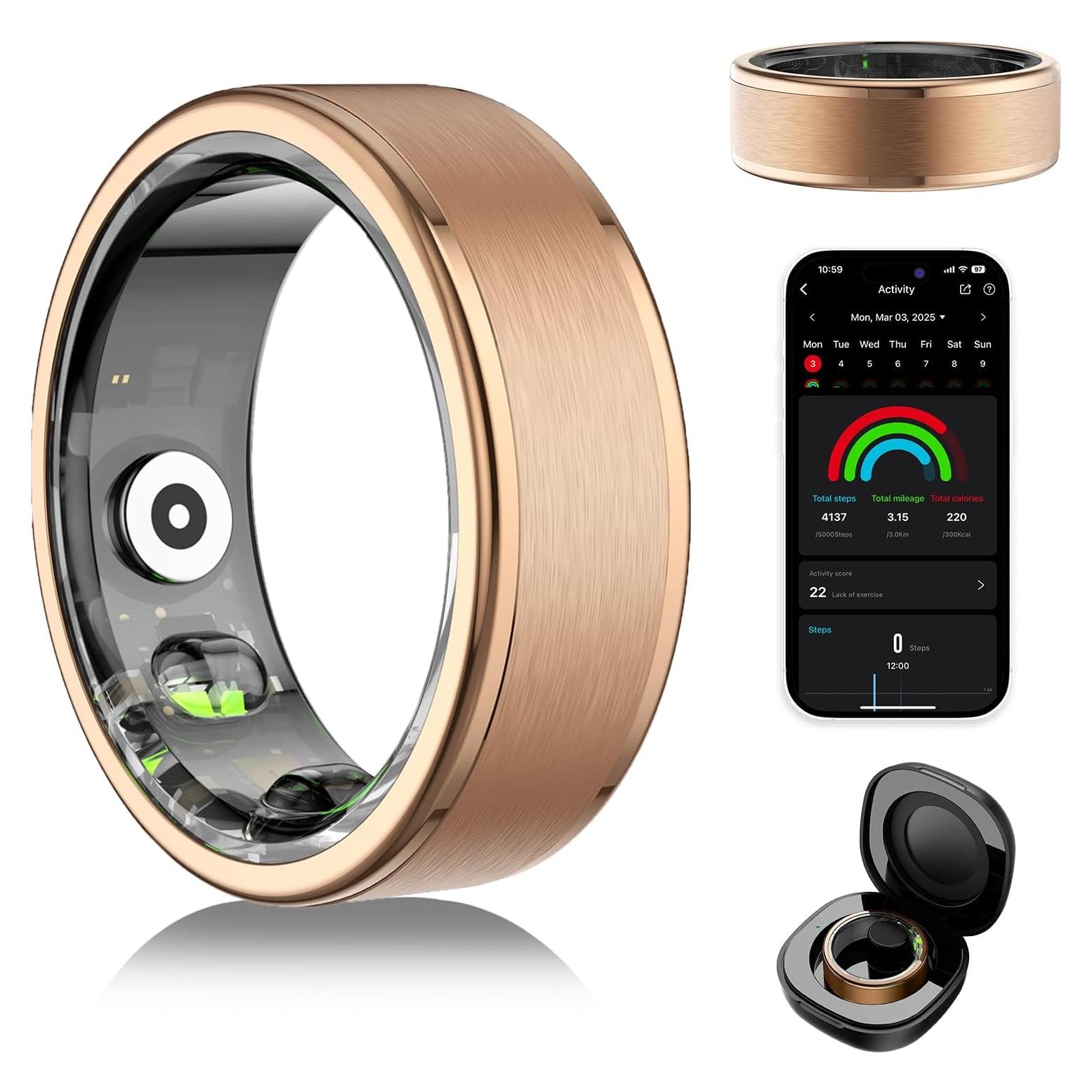 Anillo Inteligente Domhong 12# - Monitoreo de Salud y Fitness