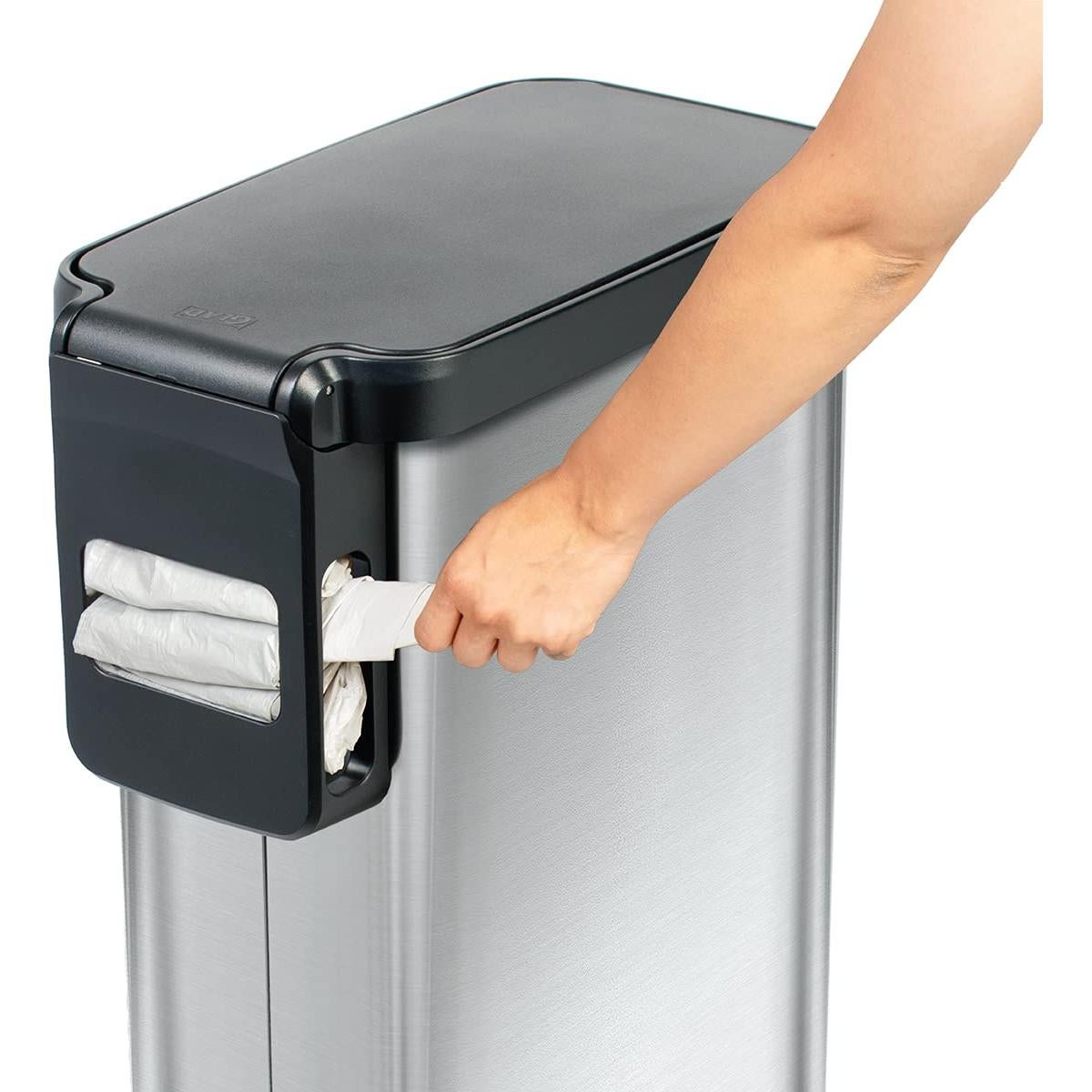 Bote de Basura Slim Glad 45L Acero Inoxidable con Tapa