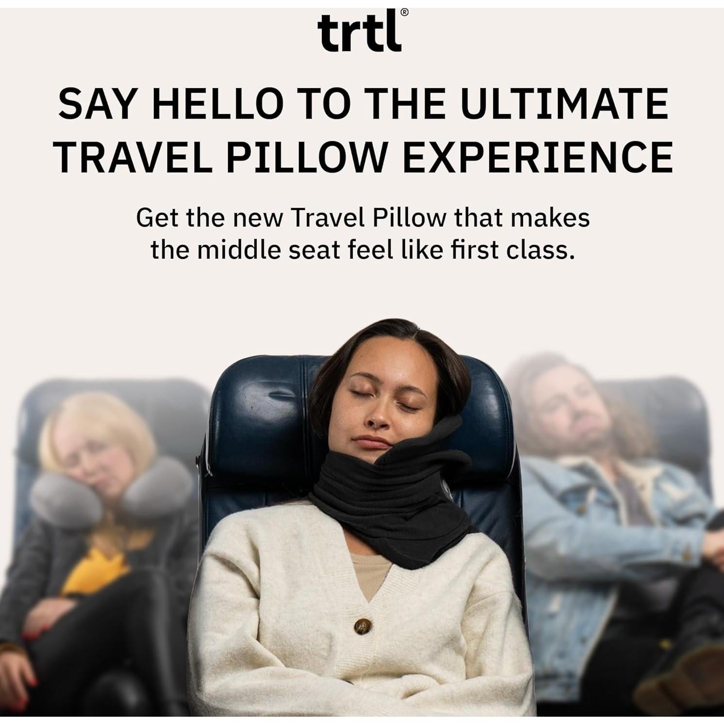 Almohada de Cuello Trtl Negra - Soporte Ergonómico para Viajar