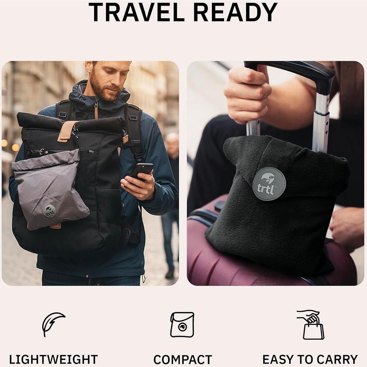 Almohada de Cuello Trtl Negra - Soporte Ergonómico para Viajar