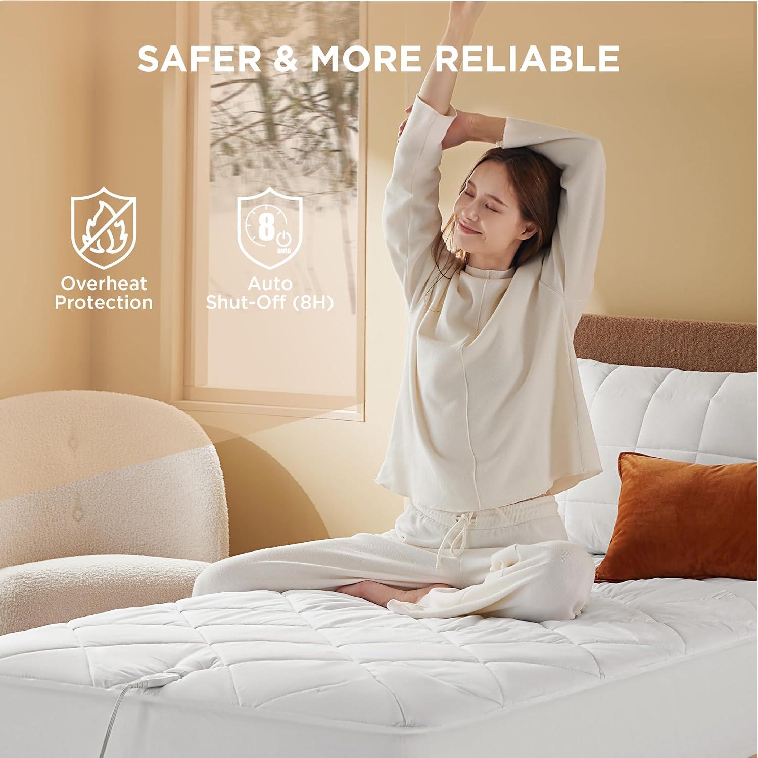 Almohadilla Térmica Doble Bedsure 99x191cm - 10 Niveles Calor