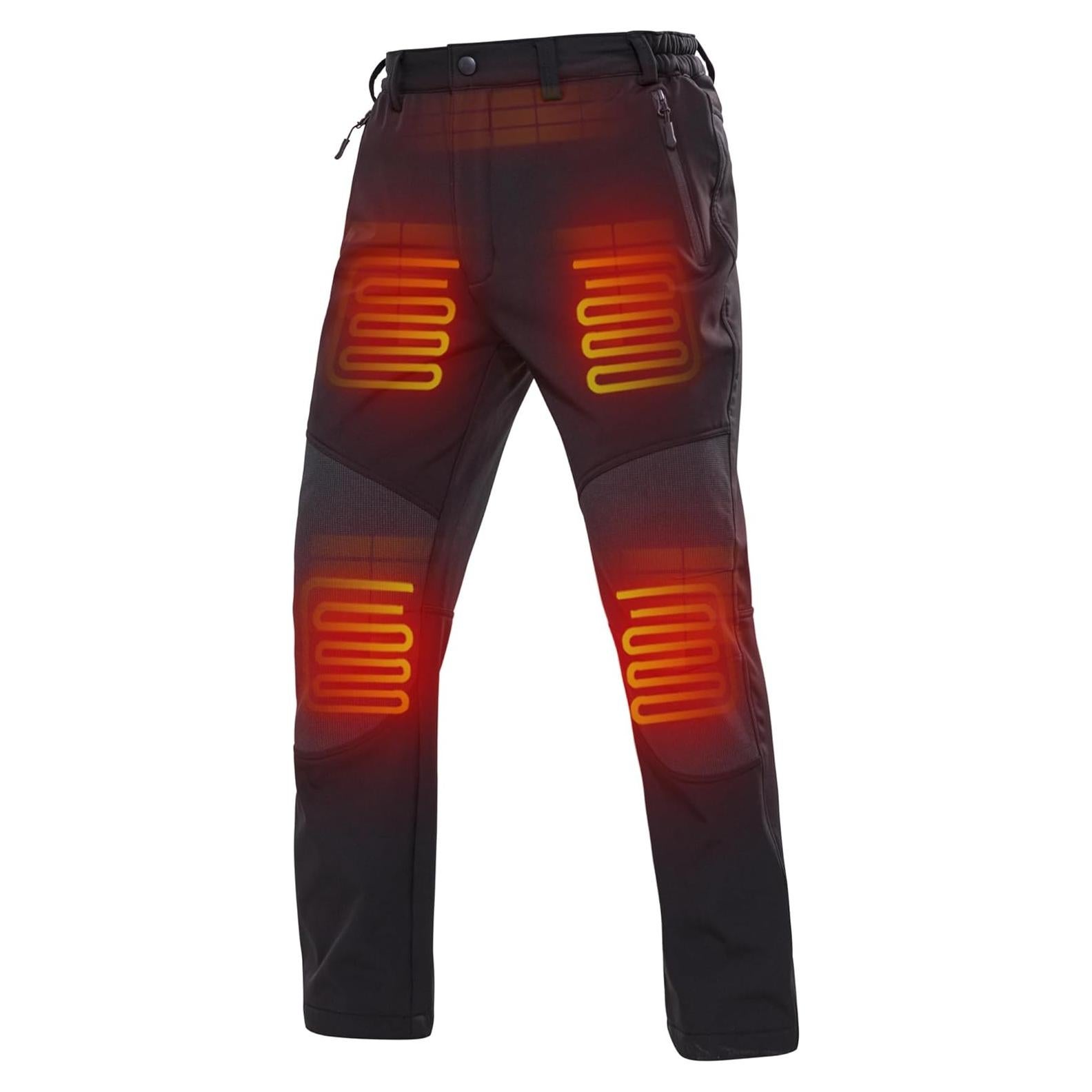 Pantalones Calentados DEWBU para Hombres 12V Forro Polar