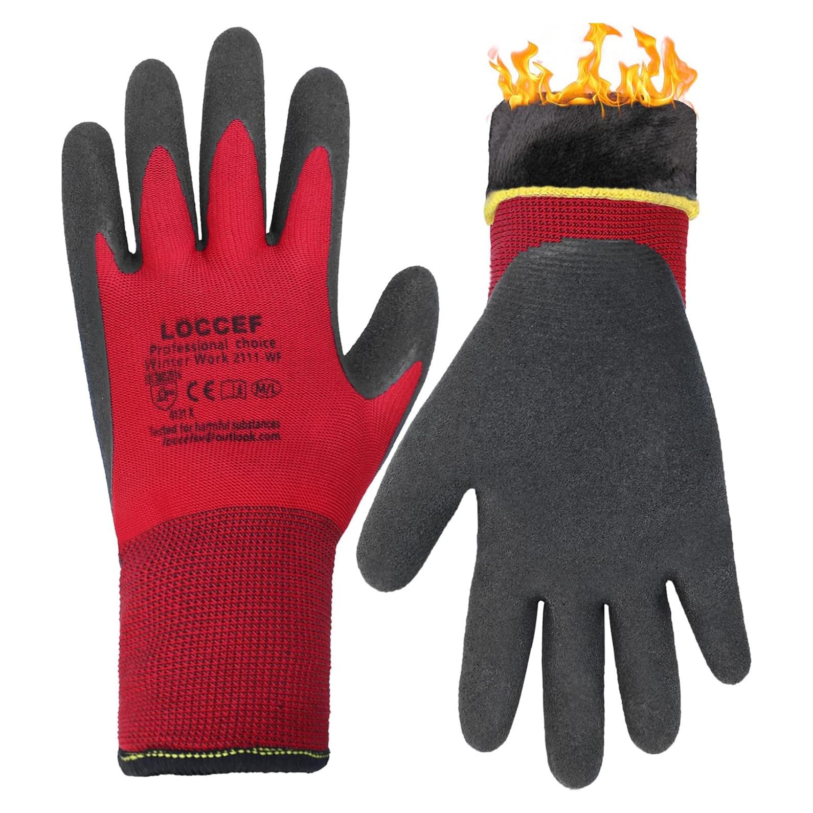 Guantes de Trabajo de Invierno LOCCEF - Aislados Térmicamente, 2 Pares
