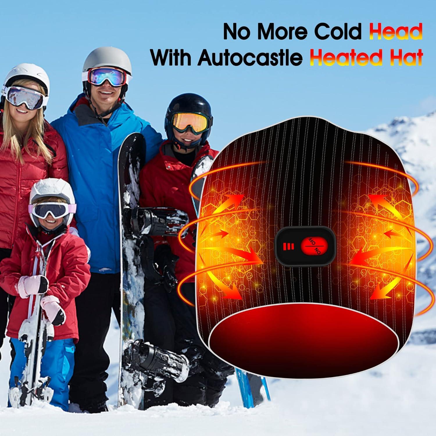 Gorro Térmico Eléctrico Recargable Autocastle Unisex Negro