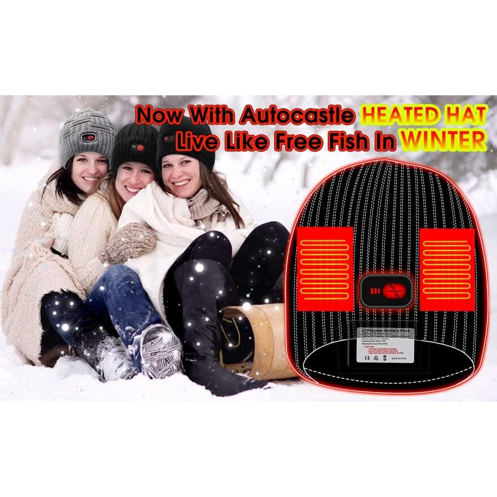 Gorro Térmico Eléctrico Recargable Autocastle Unisex Negro