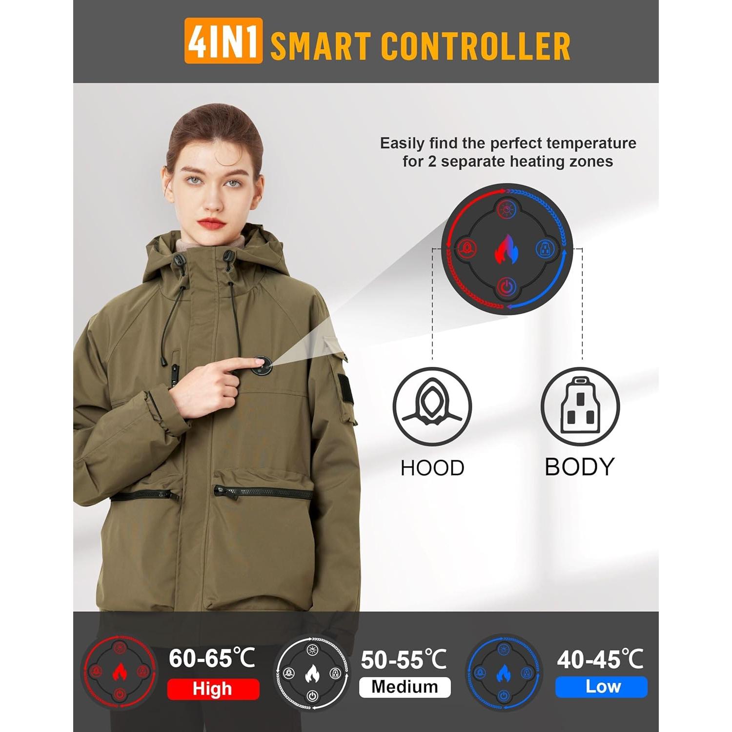 Chaqueta Calefaccionada para Mujeres Brimekey RPS-028 10000mAh