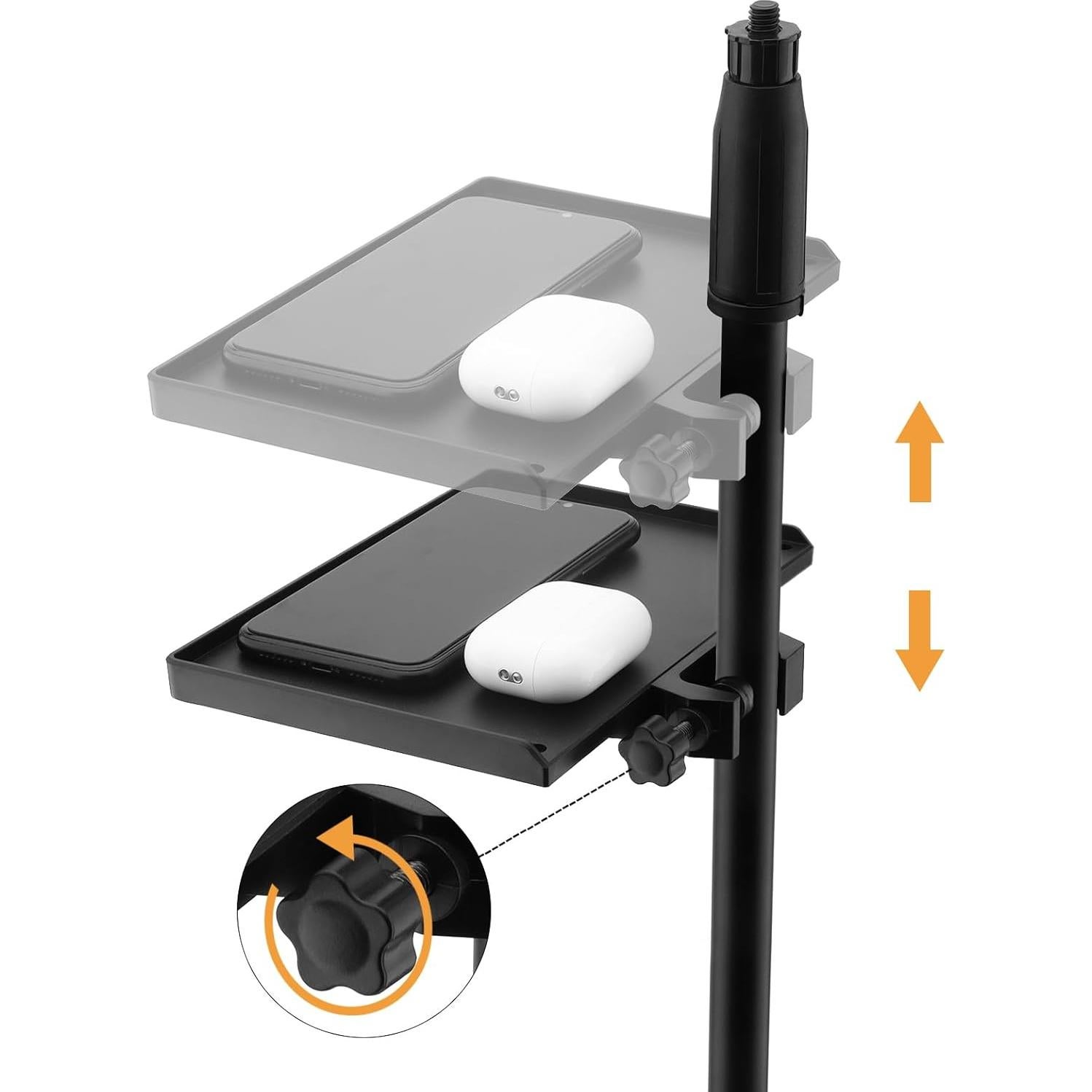 Soporte para Micrófono RTNLIT con Bandeja Ajustable 20x14cm
