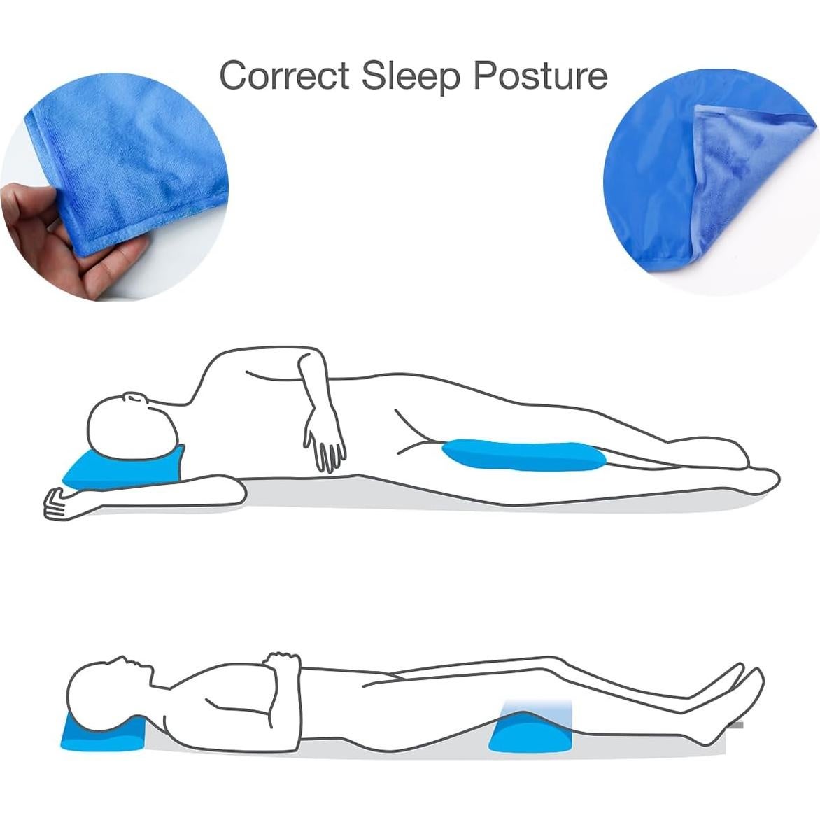 Cojín de Enfriamiento Soulagers Azul 76x19x3.8 cm