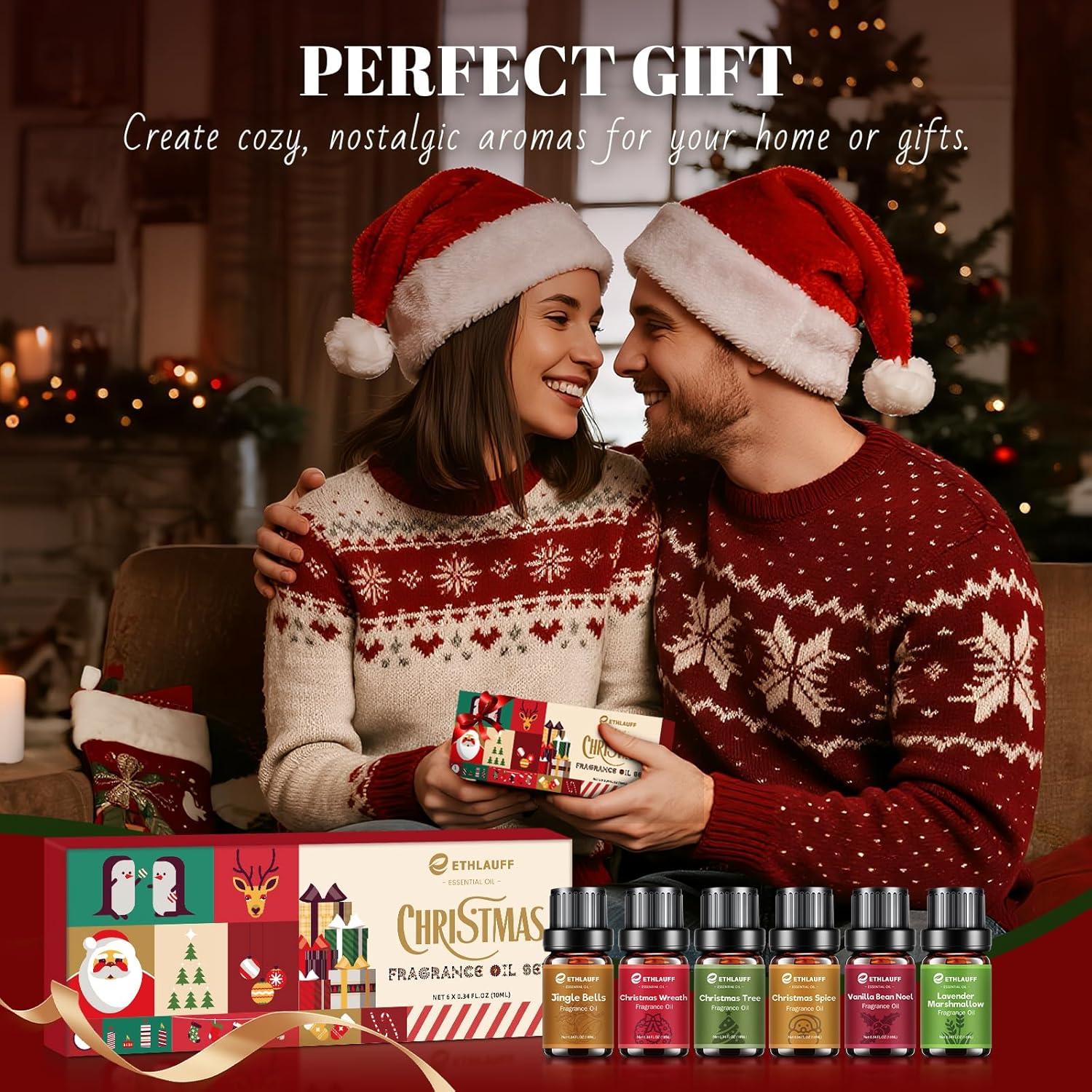 Set de Aceites Aromáticos de Navidad Ethlauff 10 ml x 6