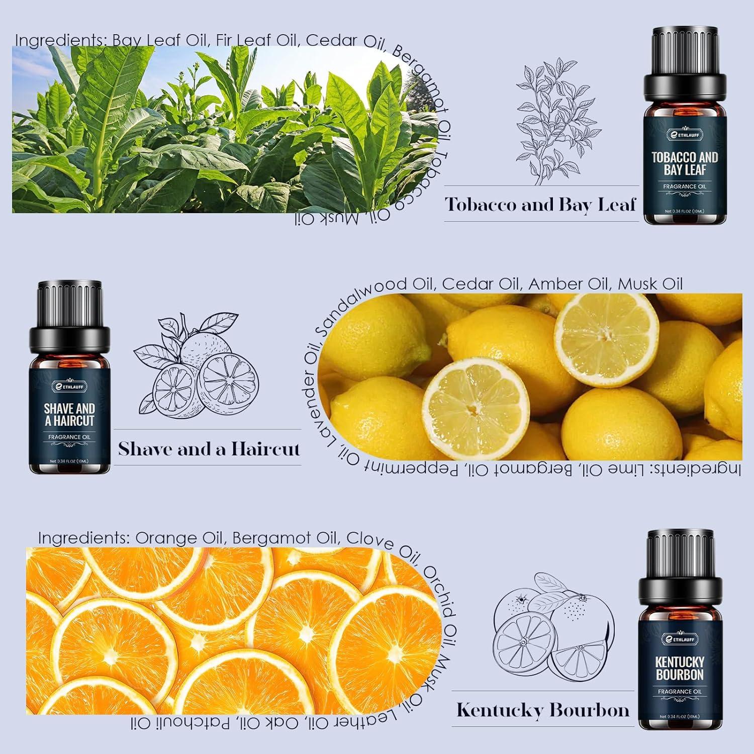 Set de Aceites Esenciales para Hombres Ethlauff - 6 Fragancias