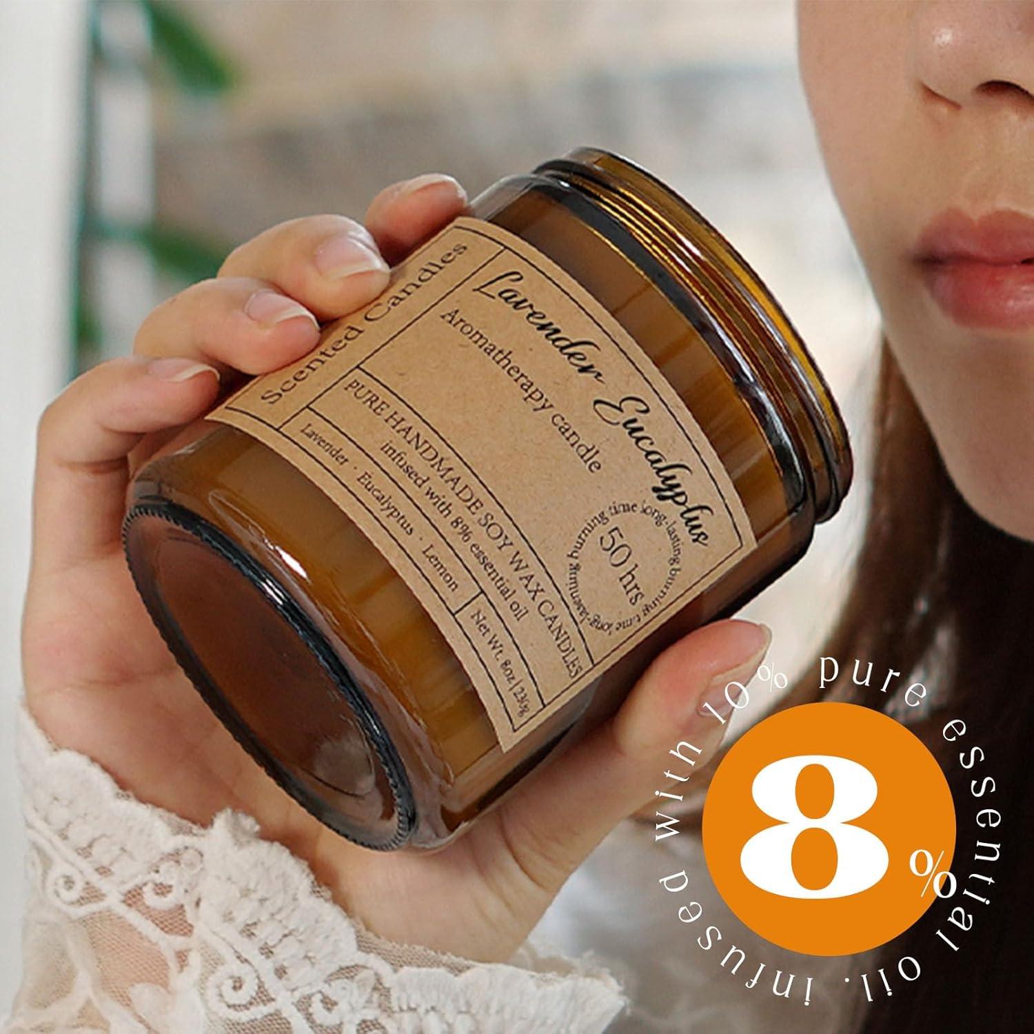 Set de Velas Aromáticas Eucalipto y Lavanda Liofeve 2pk