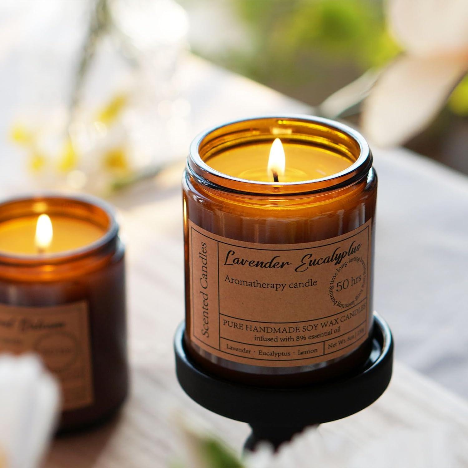 Set de Velas Aromáticas Eucalipto y Lavanda Liofeve 2pk
