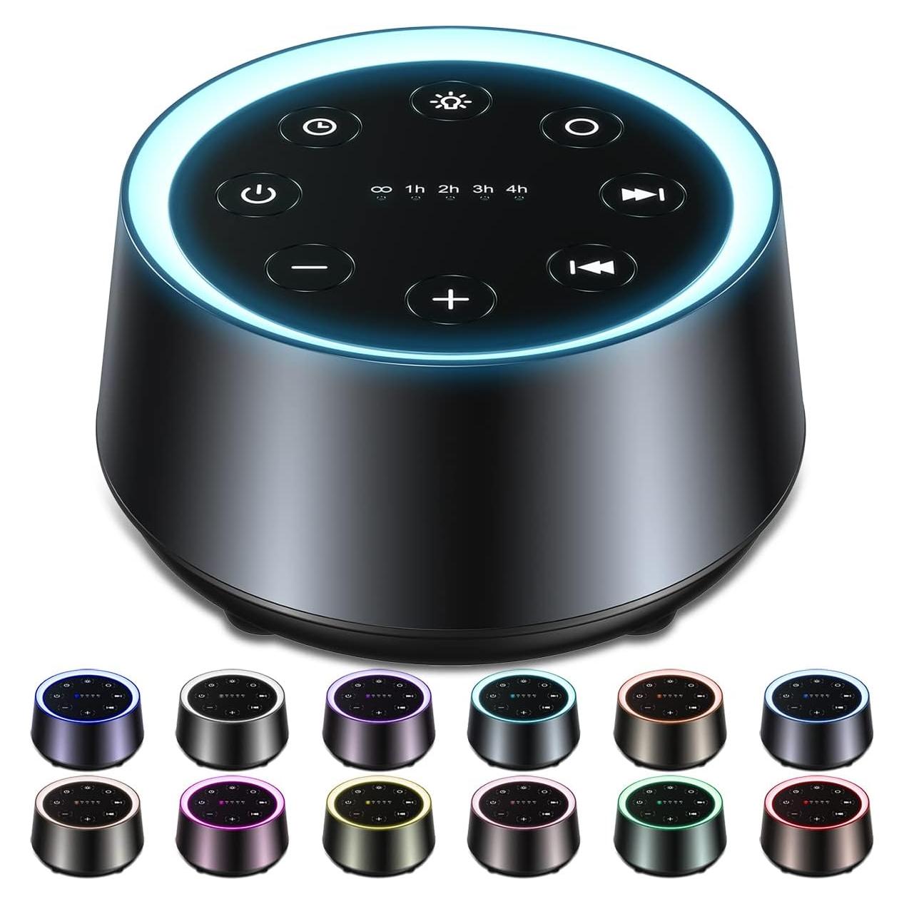 Máquina de Sonido para Dormir EasyHome CWN-T6 30 Sonidos 12 Luces