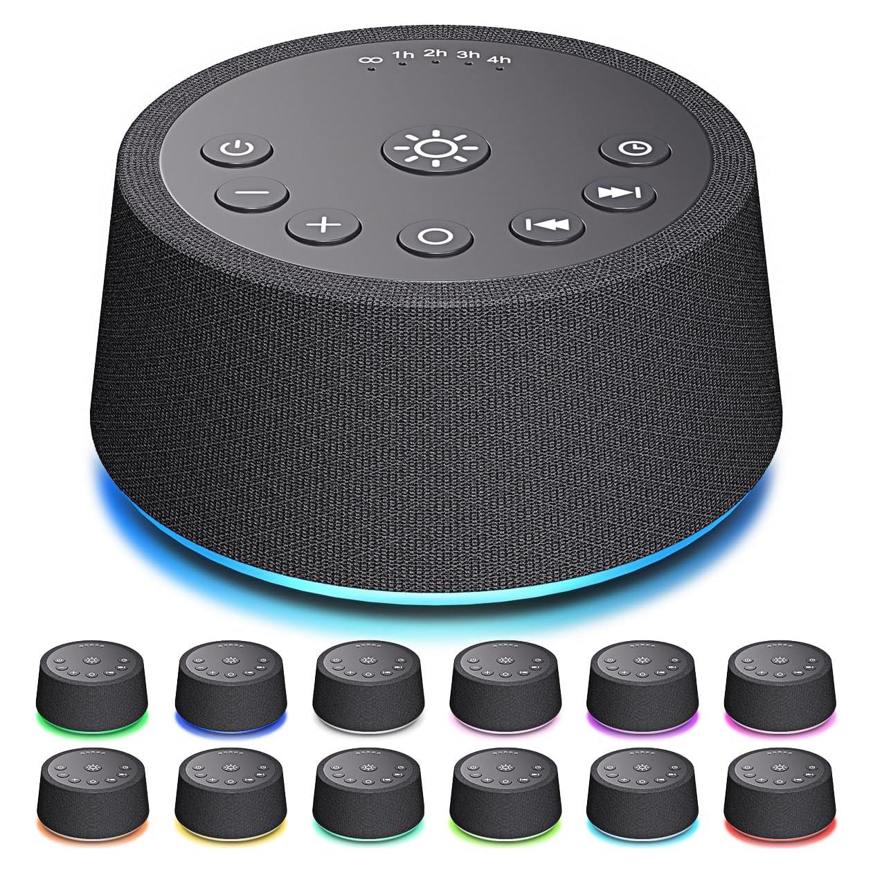 Máquina de Sonido Blanco SoundLegend con Luz Nocturna 12 Colores