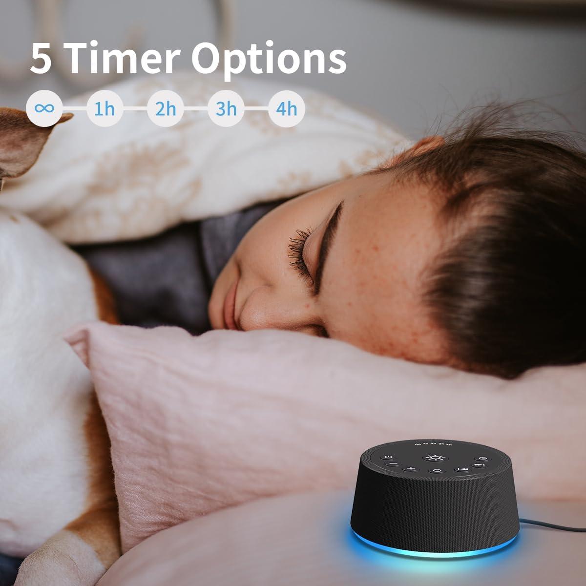 Máquina de Sonido Blanco SoundLegend con Luz Nocturna 12 Colores