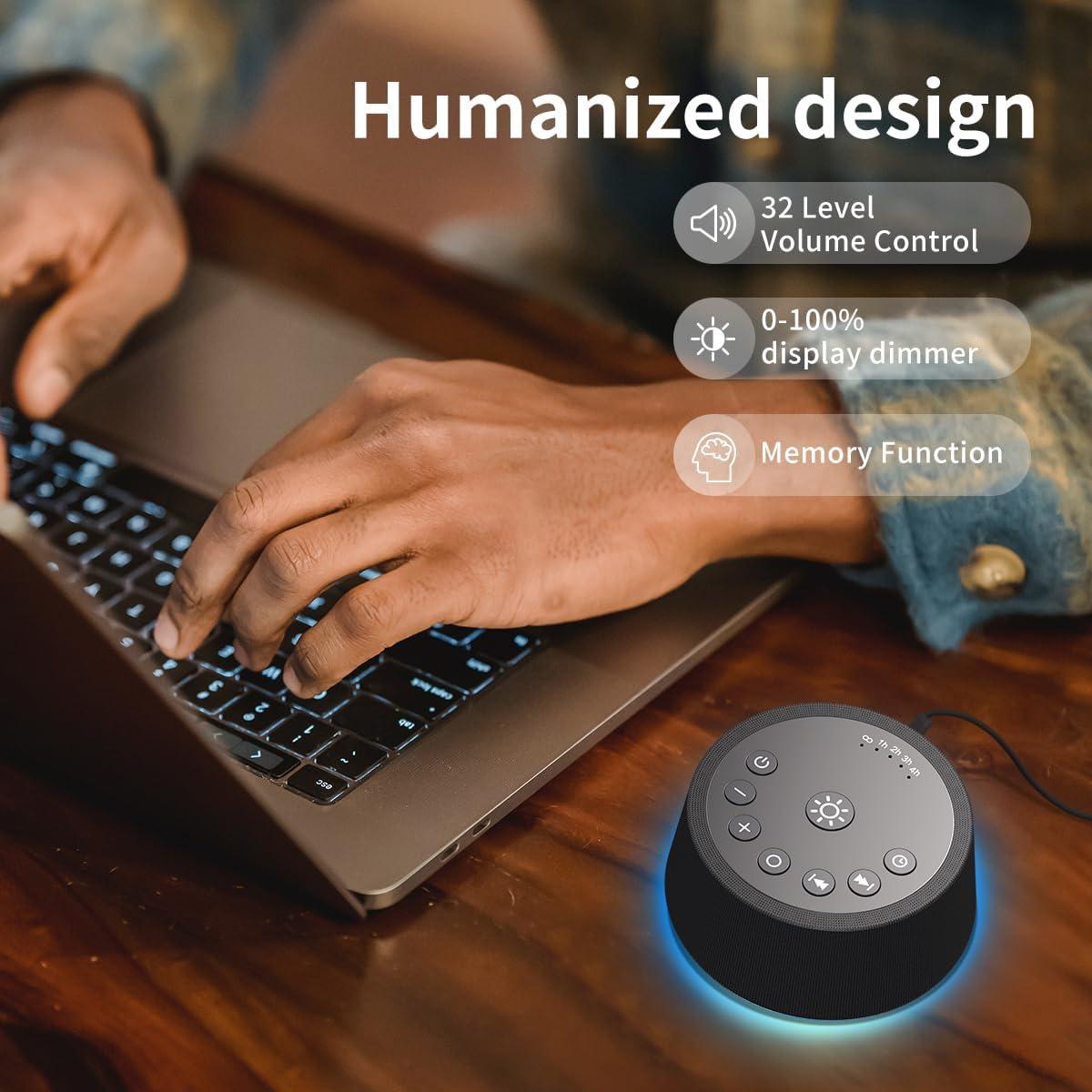 Máquina de Sonido Blanco SoundLegend con Luz Nocturna 12 Colores