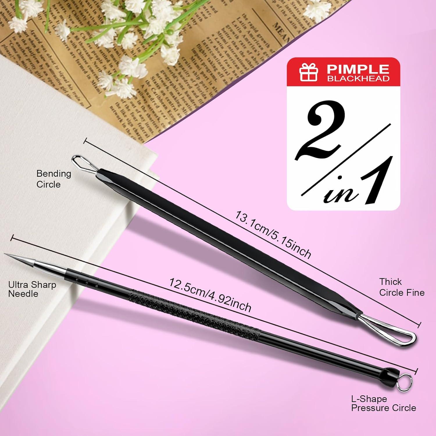 Herramienta Extractora de Espinillas Teenitor 2-en-1 Acero Inoxidable