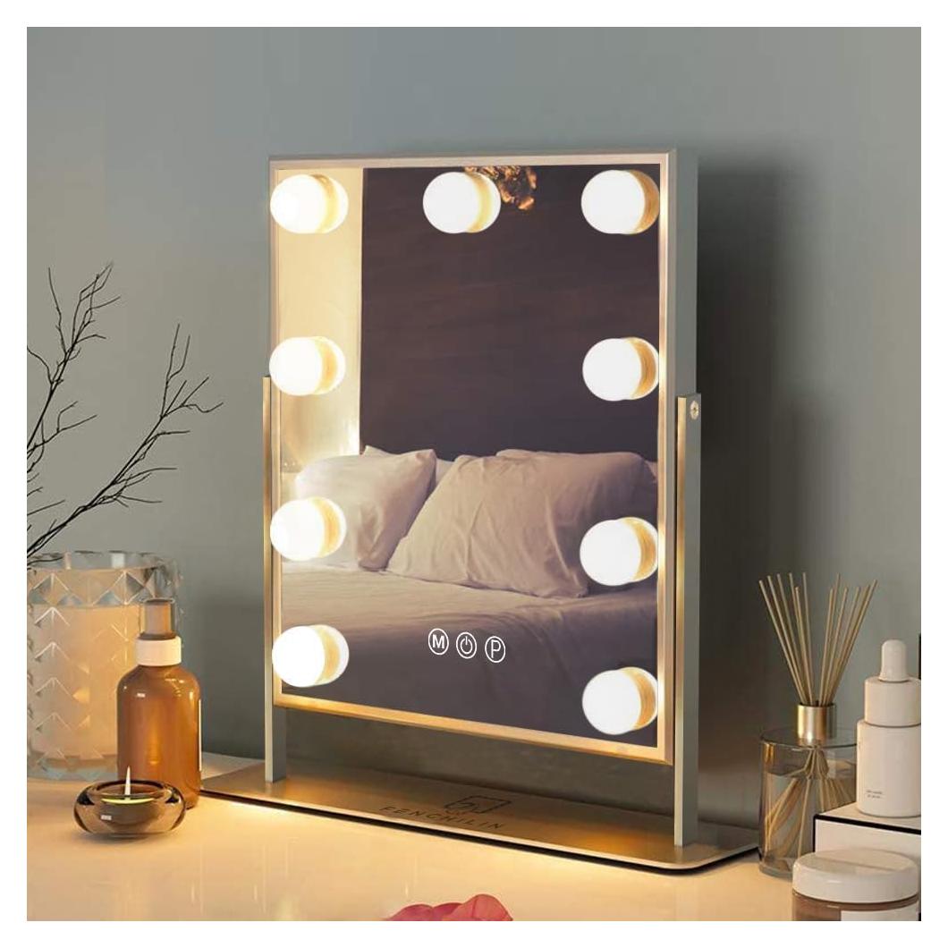 Espejo de Maquillaje Iluminado FENCHILIN 30.6x35.9 cm 10X