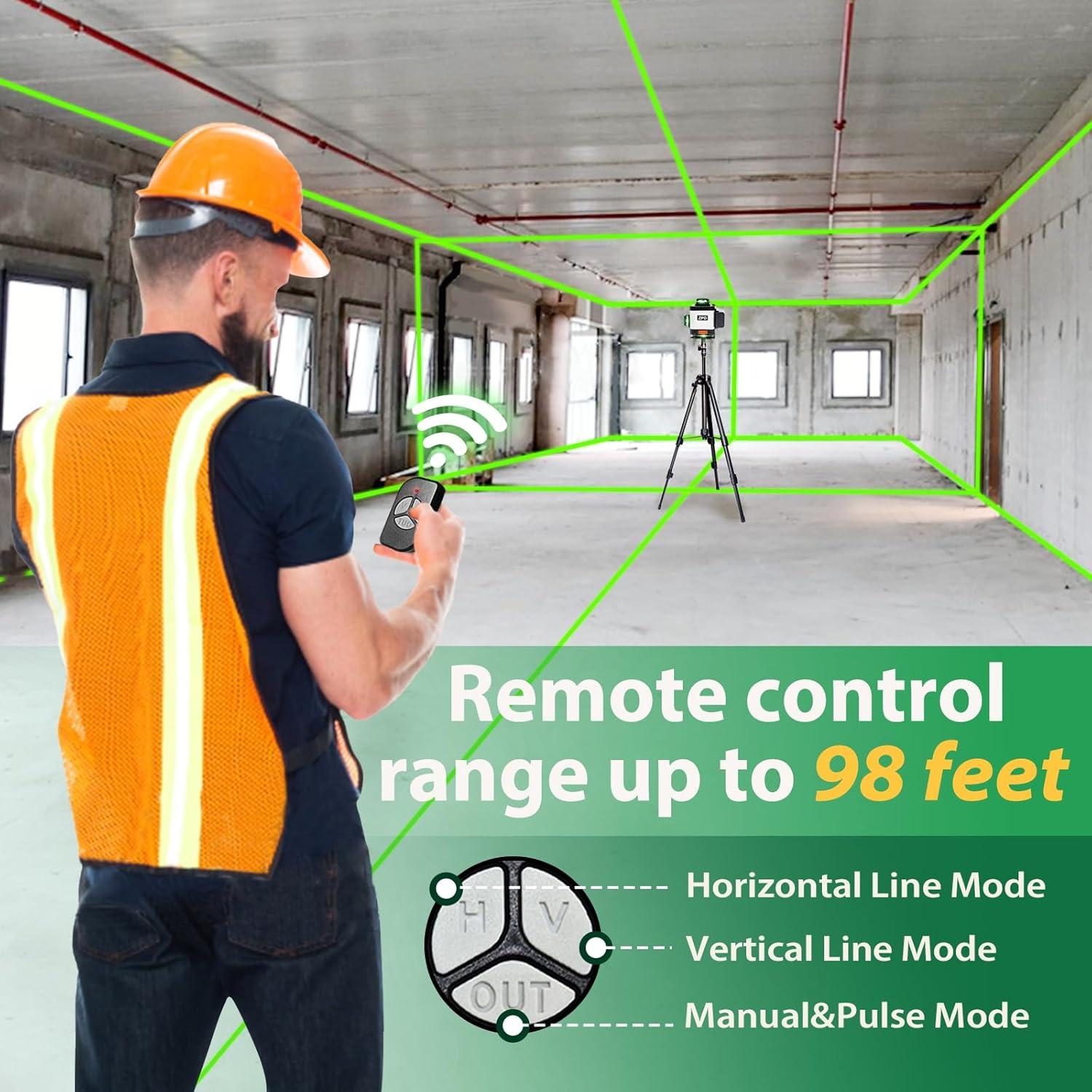 Nivel Láser ZPD 4D Autonivelante Verde con Trípode 16 Líneas