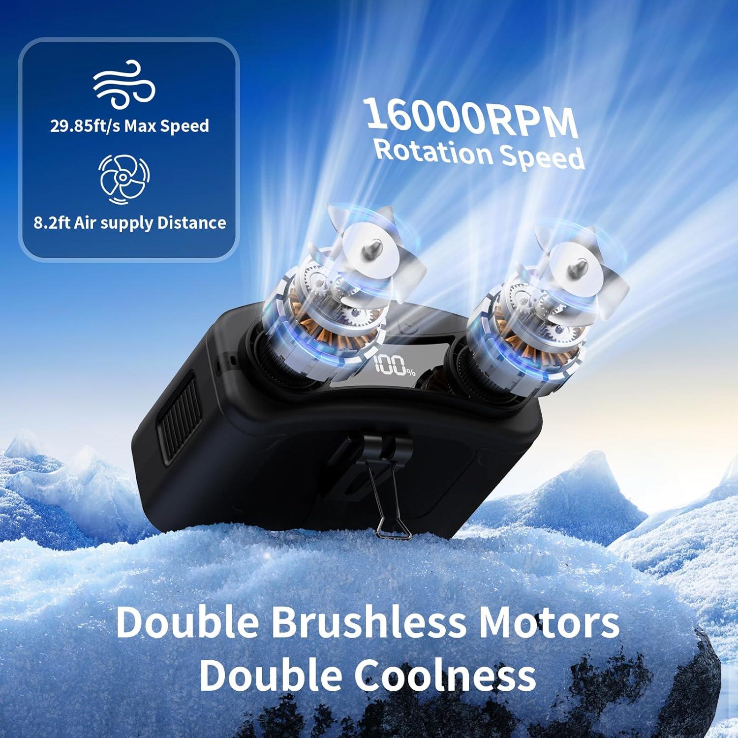 Ventilador Portátil Socool K60 10000mAh Clip Cintura 10 Velocidades