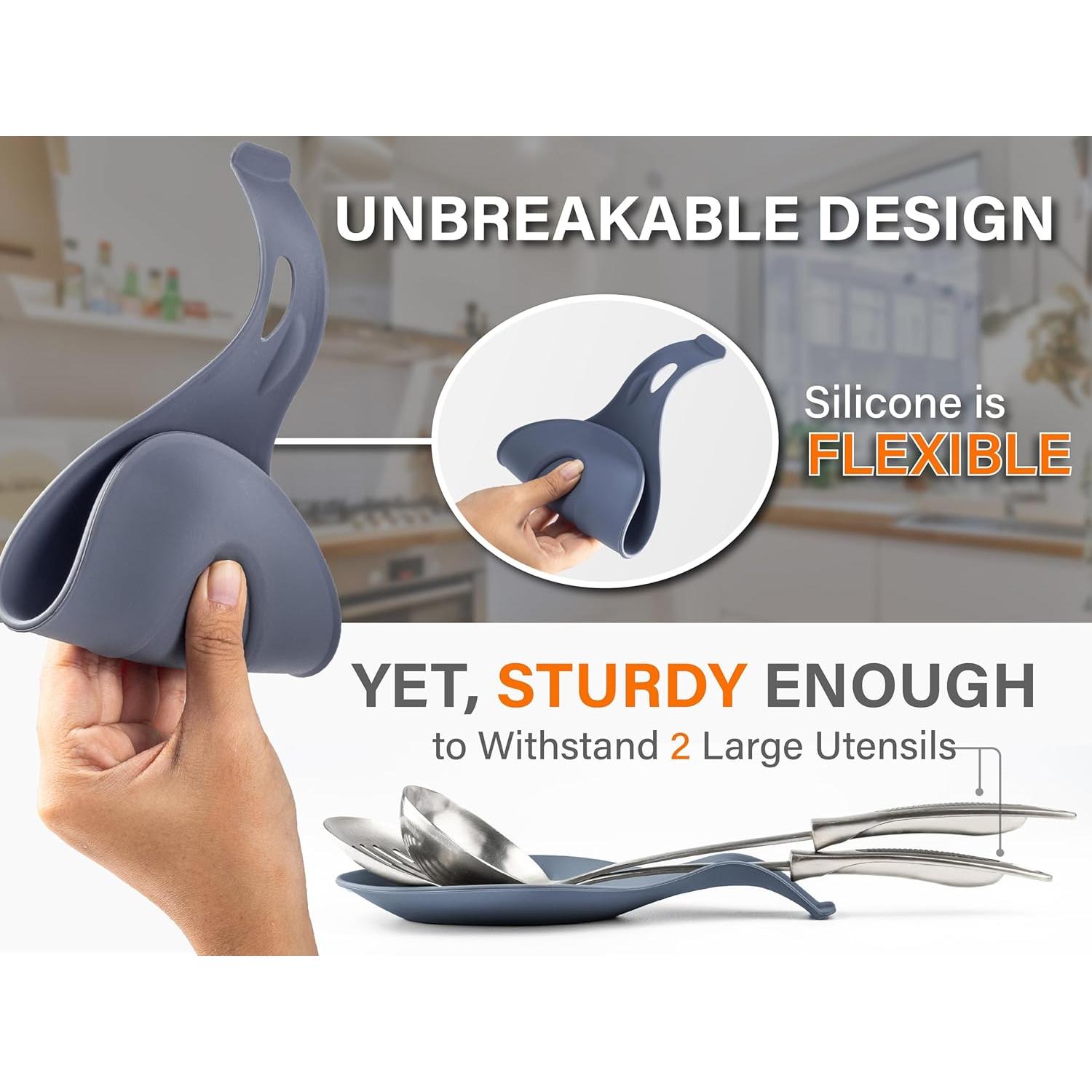 Soporte de Cuchara de Silicona Petits Desserts - 2 Pcs, Resistente al Calor