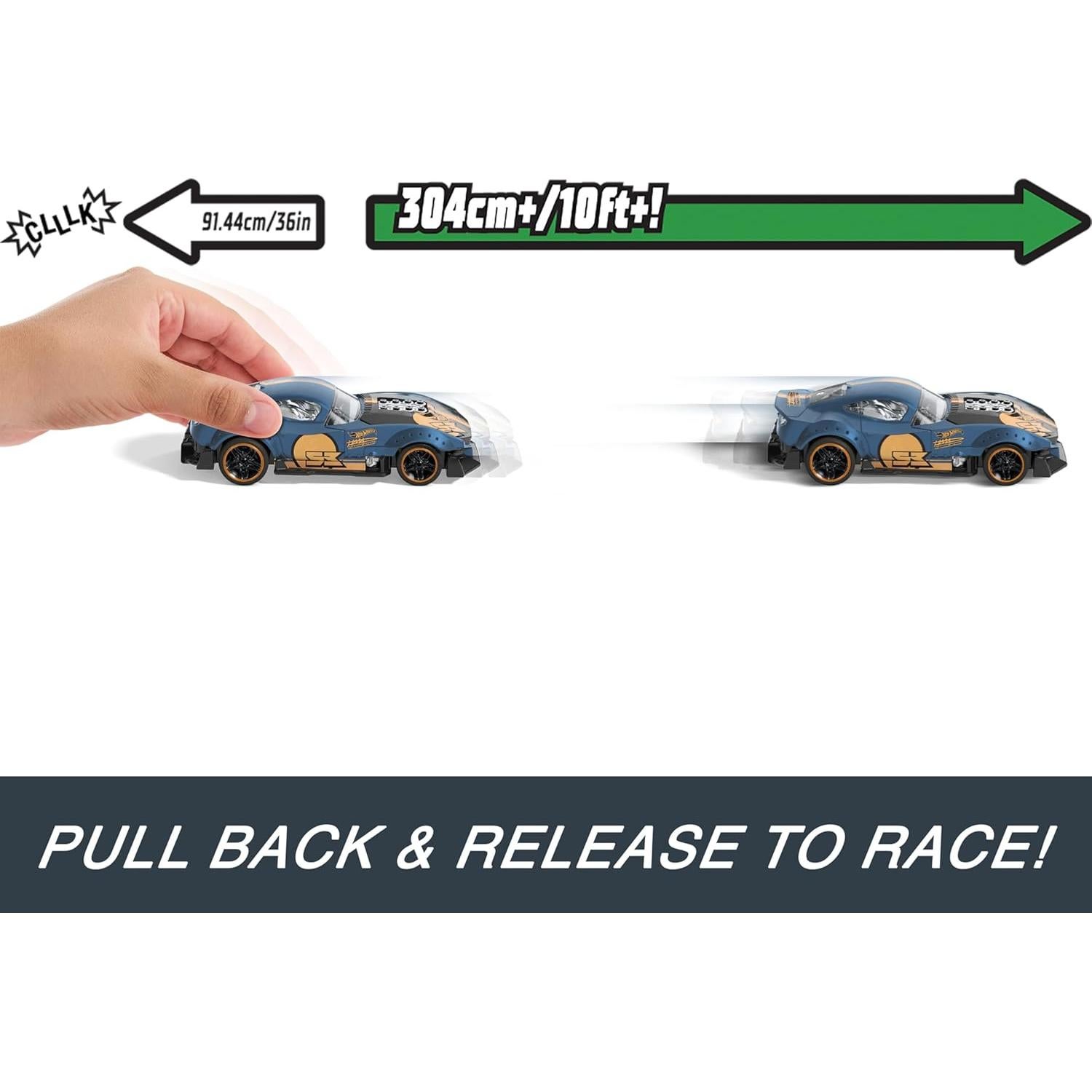 Hot Wheels Paquete de 2 Coches Retroceso 1:43 Interactivos