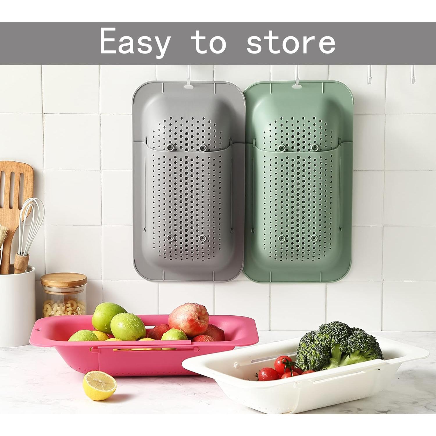 Colador Ajustable de Silicona Domonic Home Negro 36.8-49.5cm