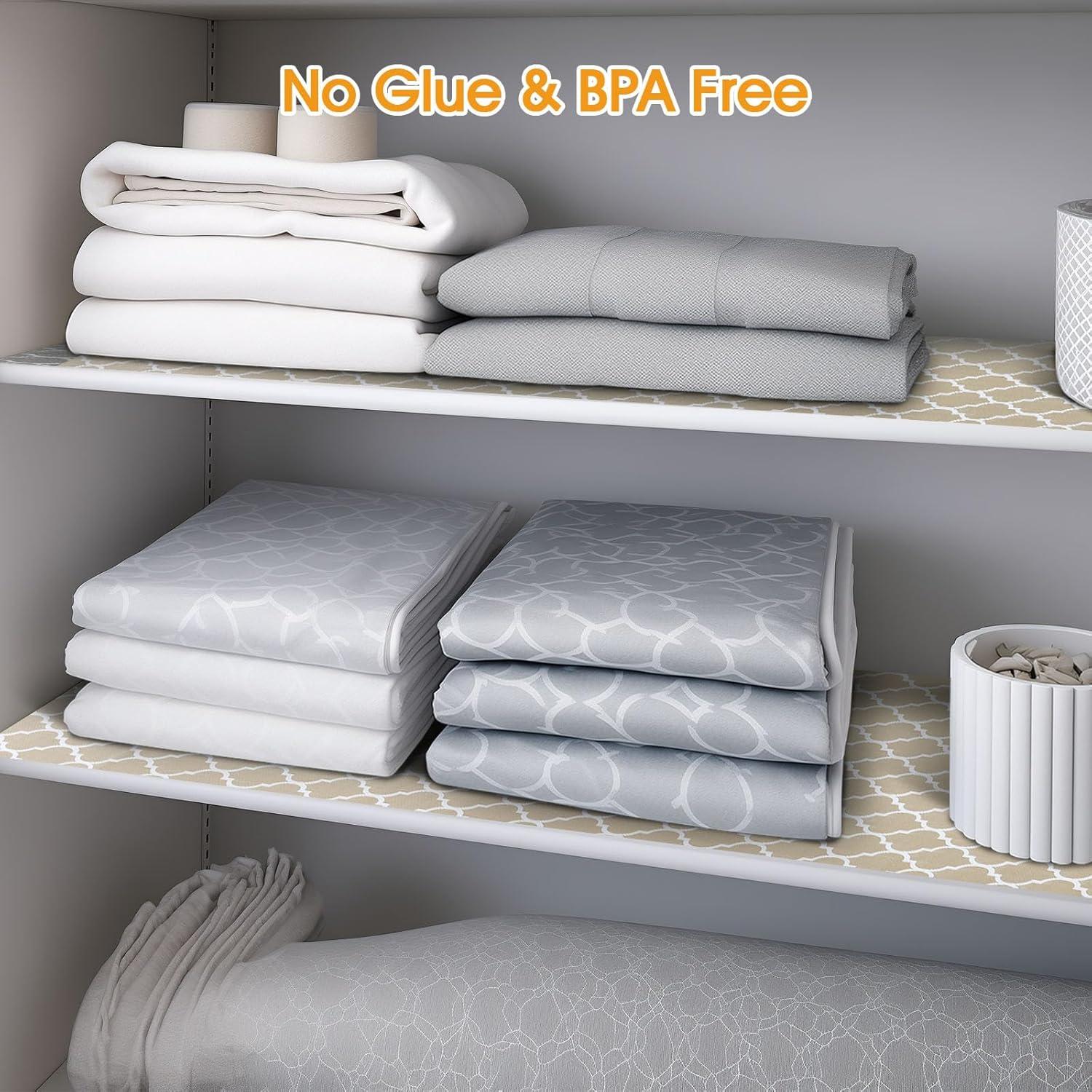 Forro de Estante Antideslizante Shinlendid Beige 30.48x299.72 cm