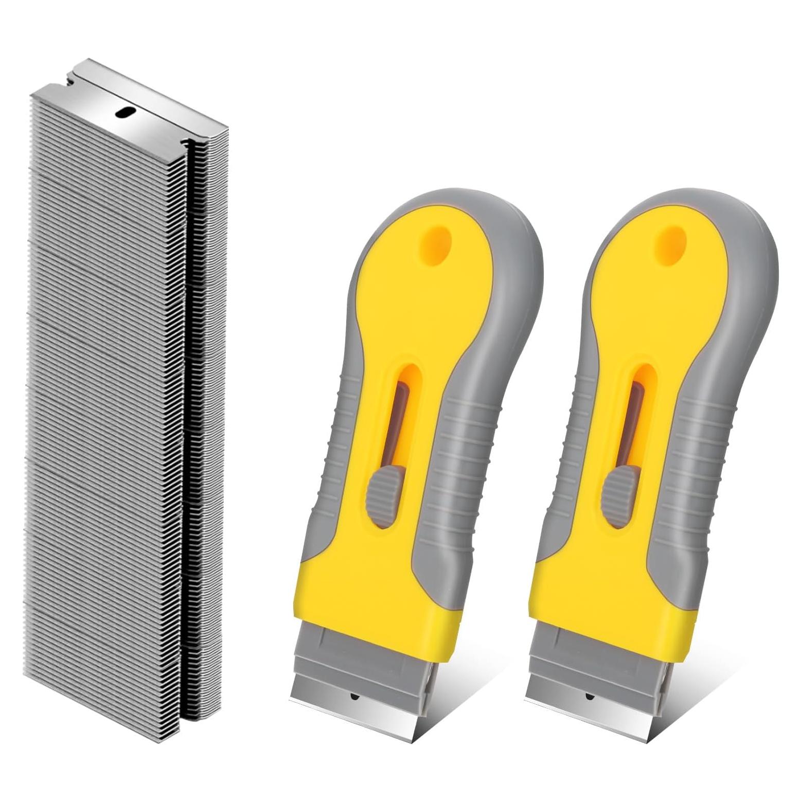 Paquete de Cuchillas de Raspador WEGAZ - 100 Cuchillas de Acero al Carbono