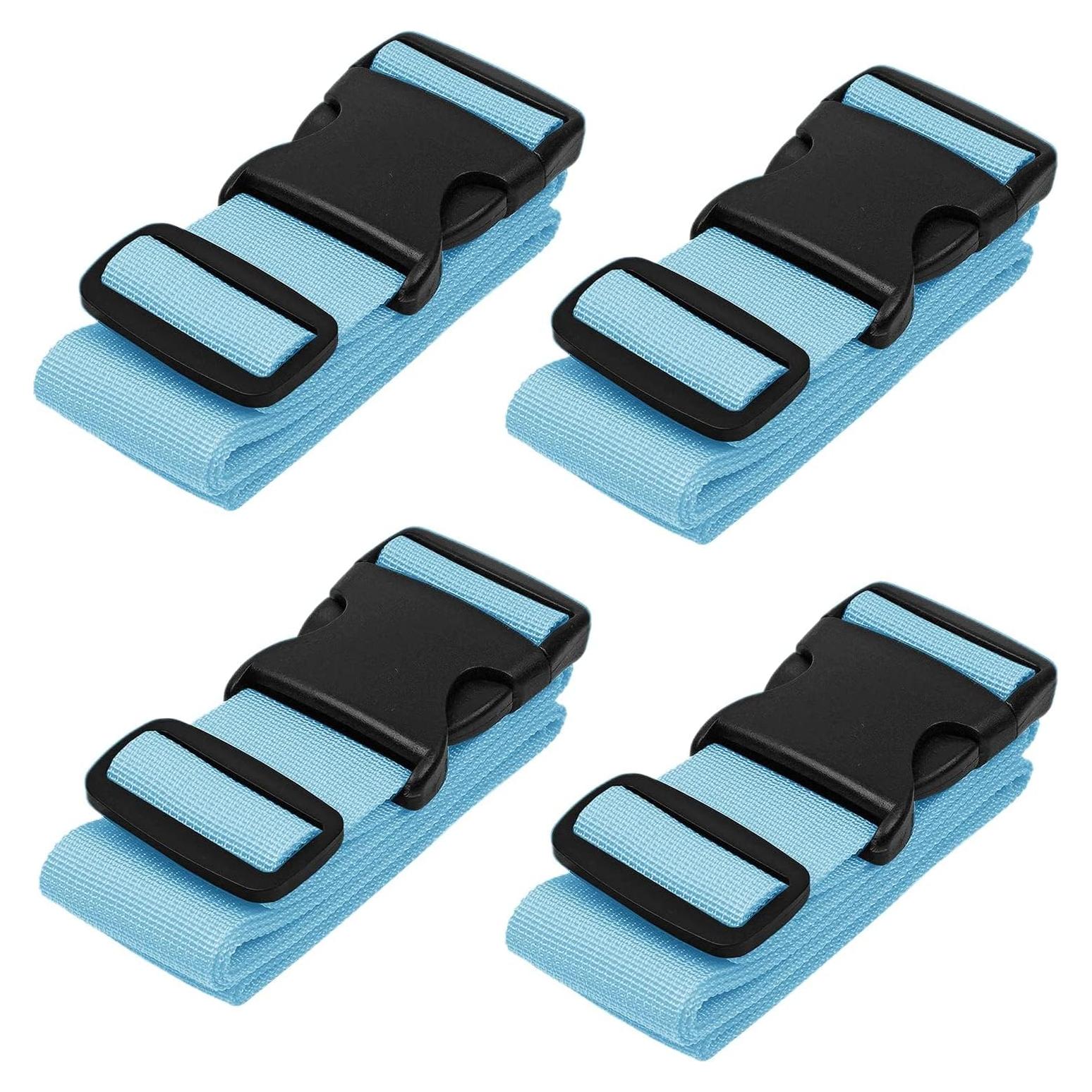 Correas de Equipaje BlueCosto 4 PK Ajustables Nylon Azul