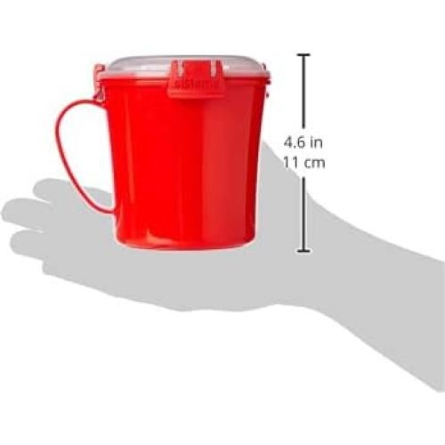 Taza de sopa Sistema 650ml con tapa y ventilación para microondas