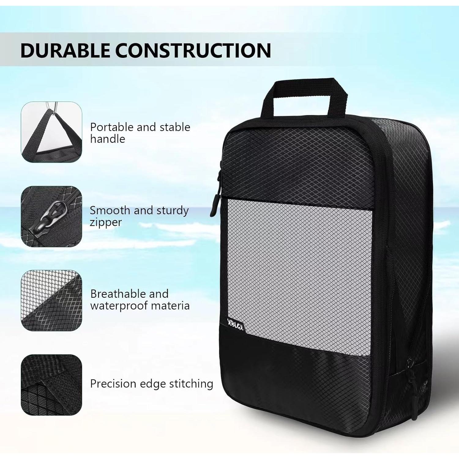 Set de Cubos de Compresión para Maletas 5 Piezas Negro