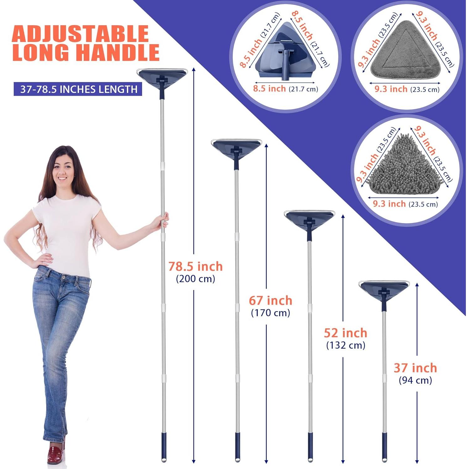 Mopa Limpiadora de Pared JEHONN 3 en 1 con Mango 208 cm