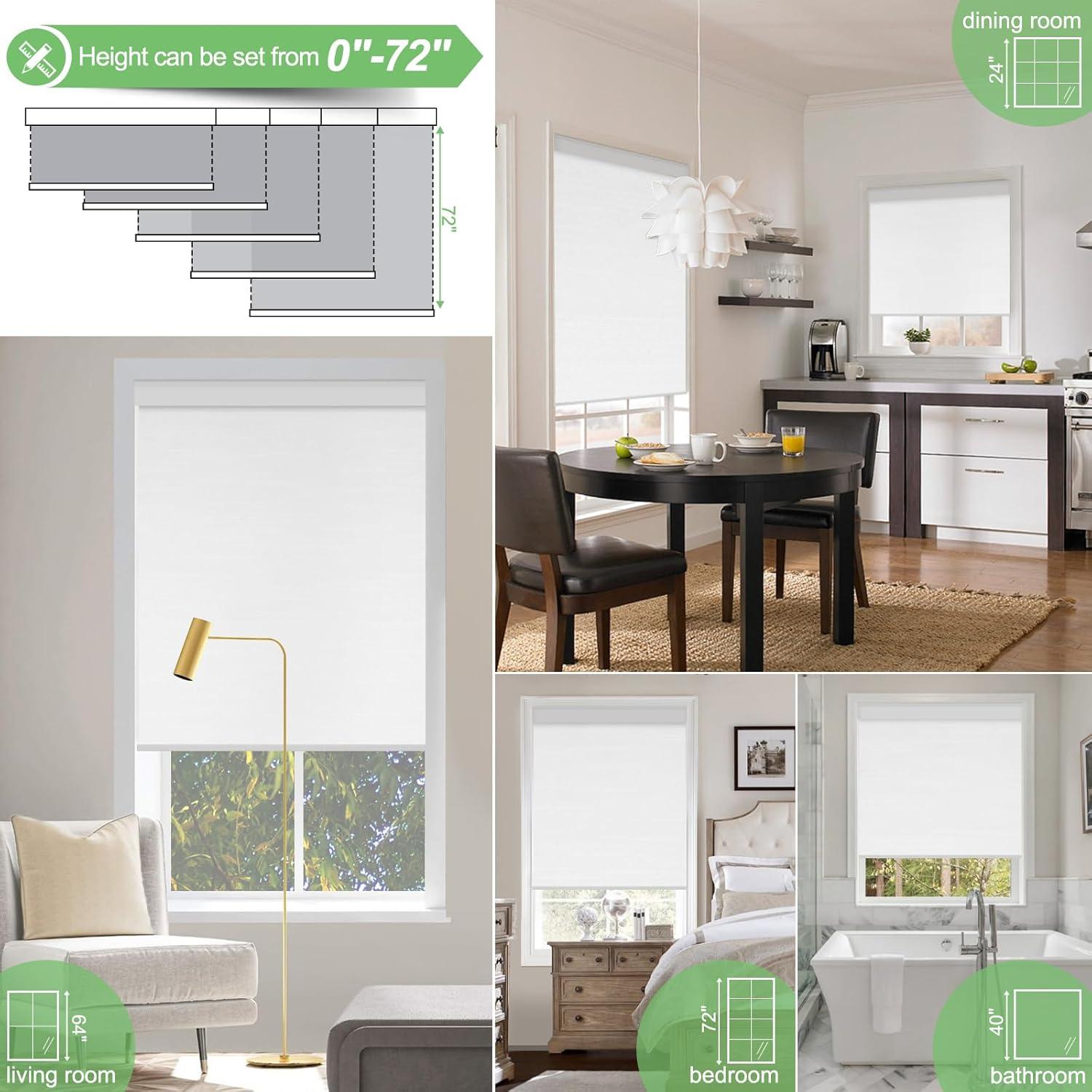 Persiana Motorizada MANSNIX 58x182 cm Blackout Blanca