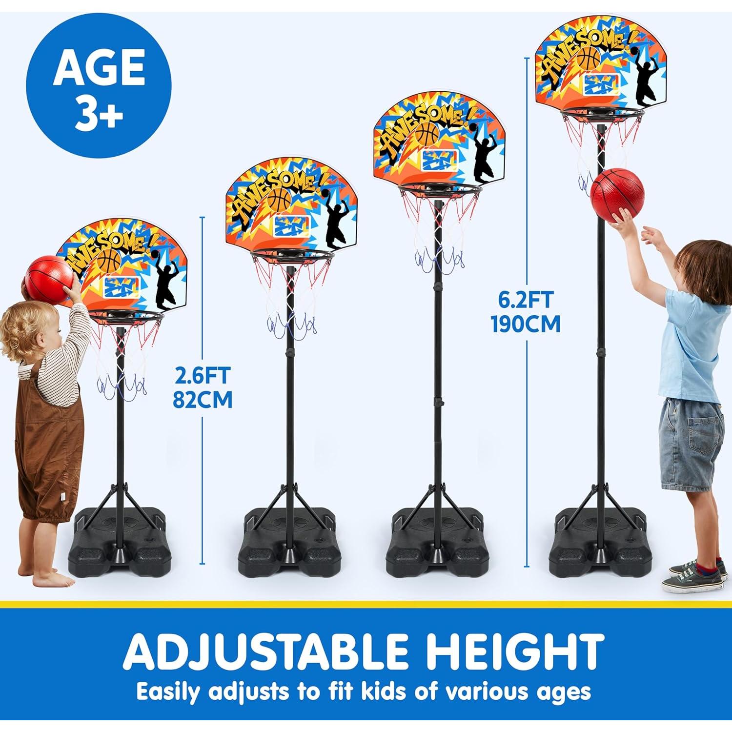 Aro de Baloncesto Joyin Altura Ajustable 0.79-1.88 m Niños