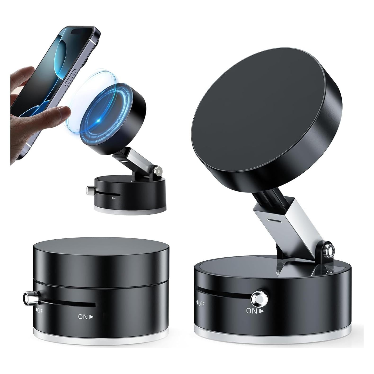 Soporte Magnético de Teléfono ANKND0 Plegable y Ajustable - Negro