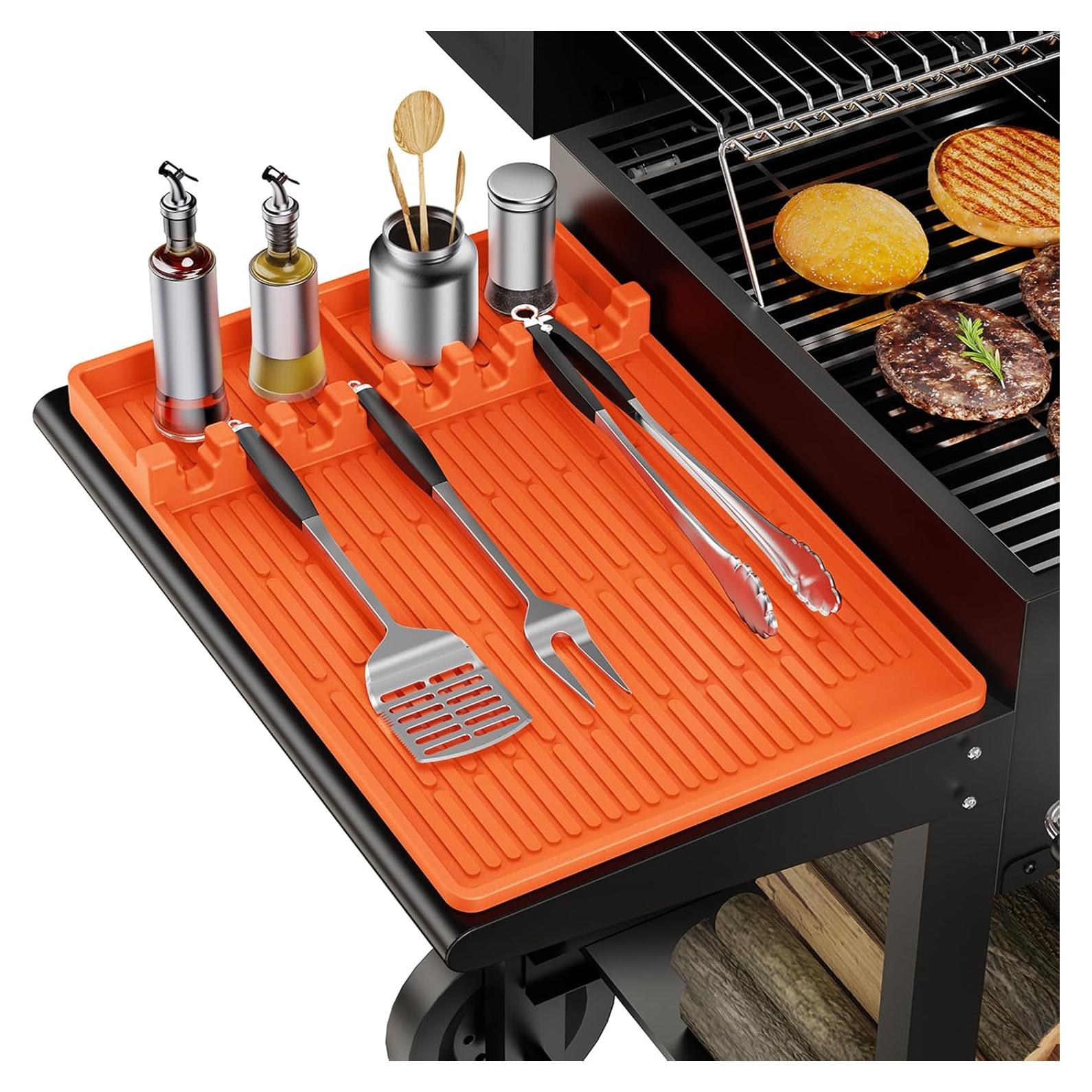 Alfombrilla de Silicona para Parrilla MealHelper Naranja 40.6x29.2cm