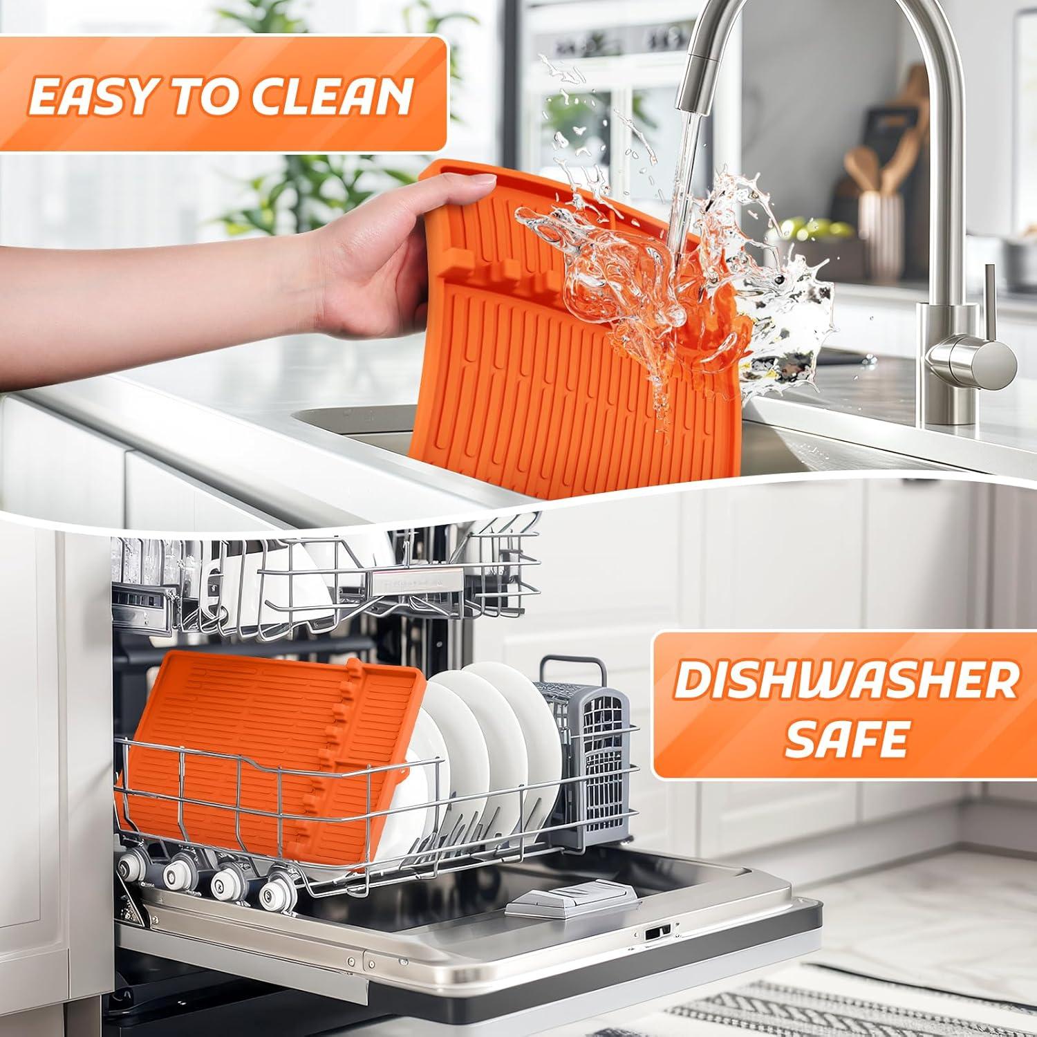 Alfombrilla de Silicona para Parrilla MealHelper Naranja 40.6x29.2cm