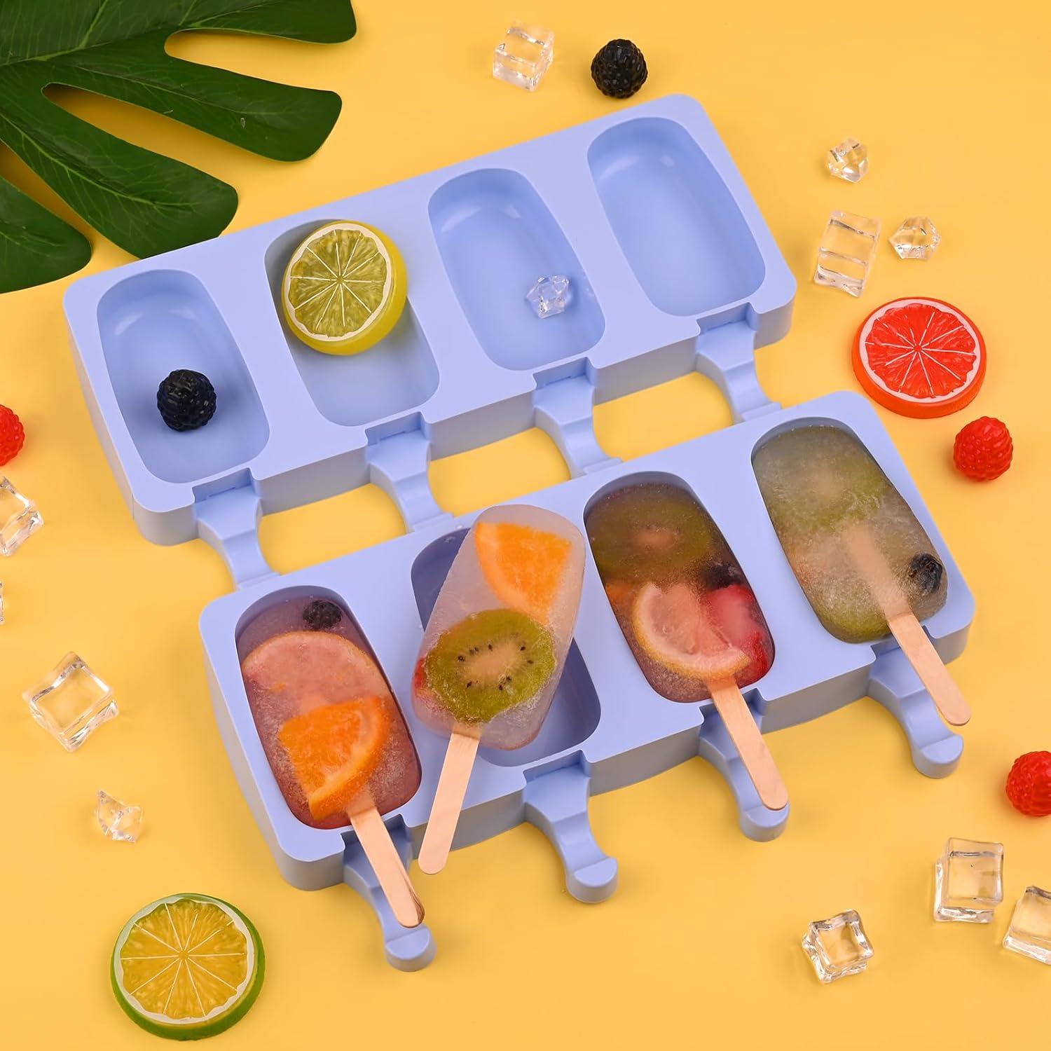 Moldes de Silicona para Helado WMKGG 2 PCS 100ml Azul