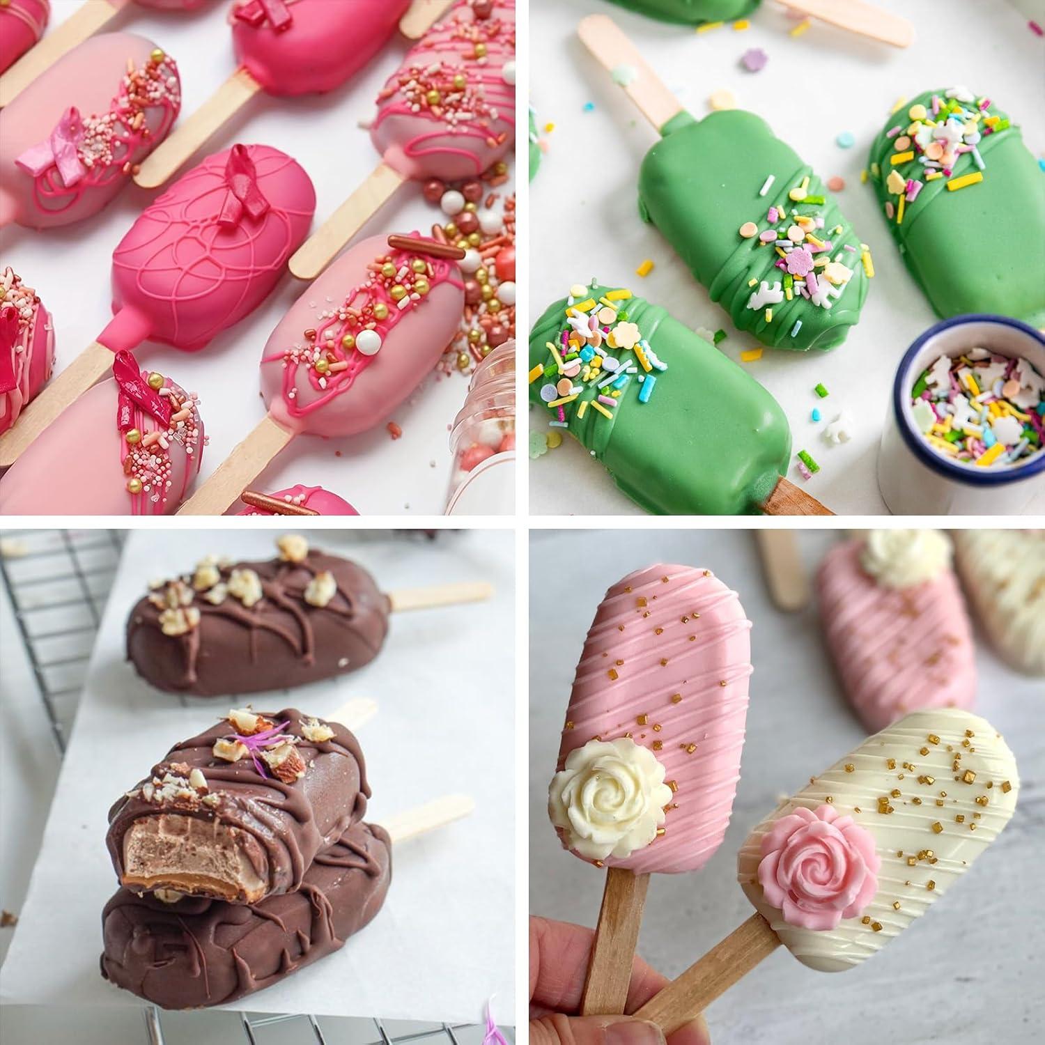 Moldes de Silicona para Helado WMKGG 2 PCS 100ml Azul