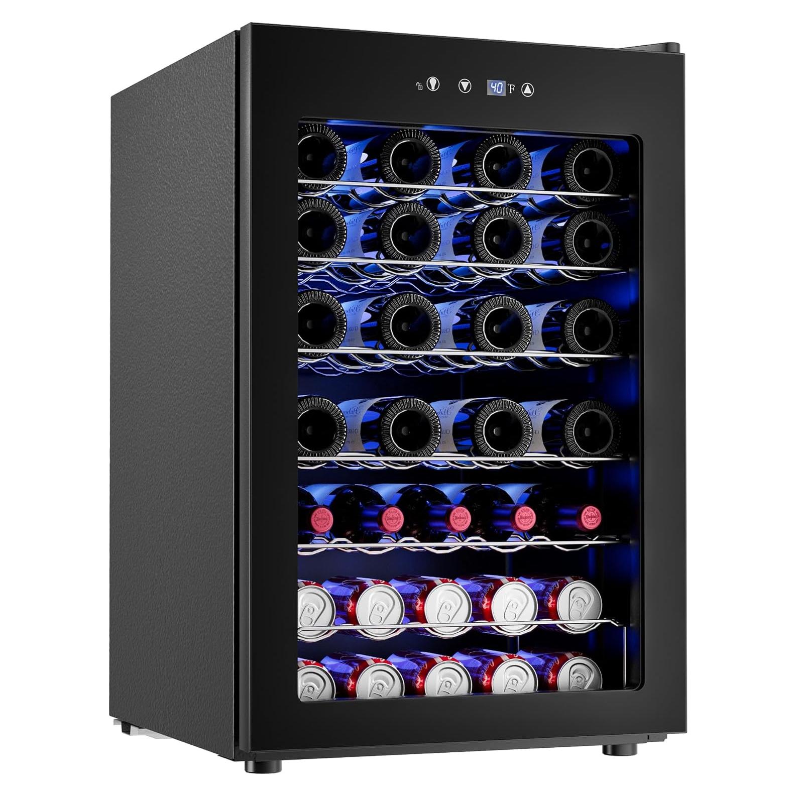 Refrigerador de Vino Icyglee WC-145 4.5 Pies Cúbicos Negro