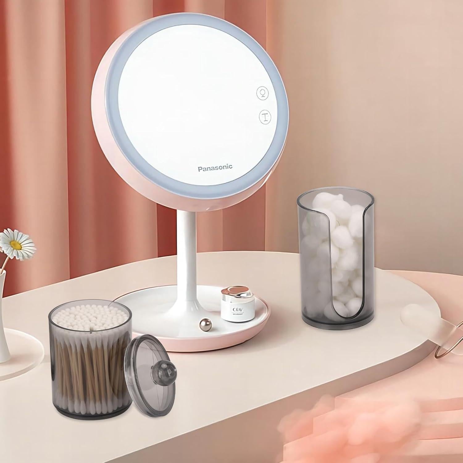 Dispensador de vasos de baño LoveBB negro con soporte para hisopos